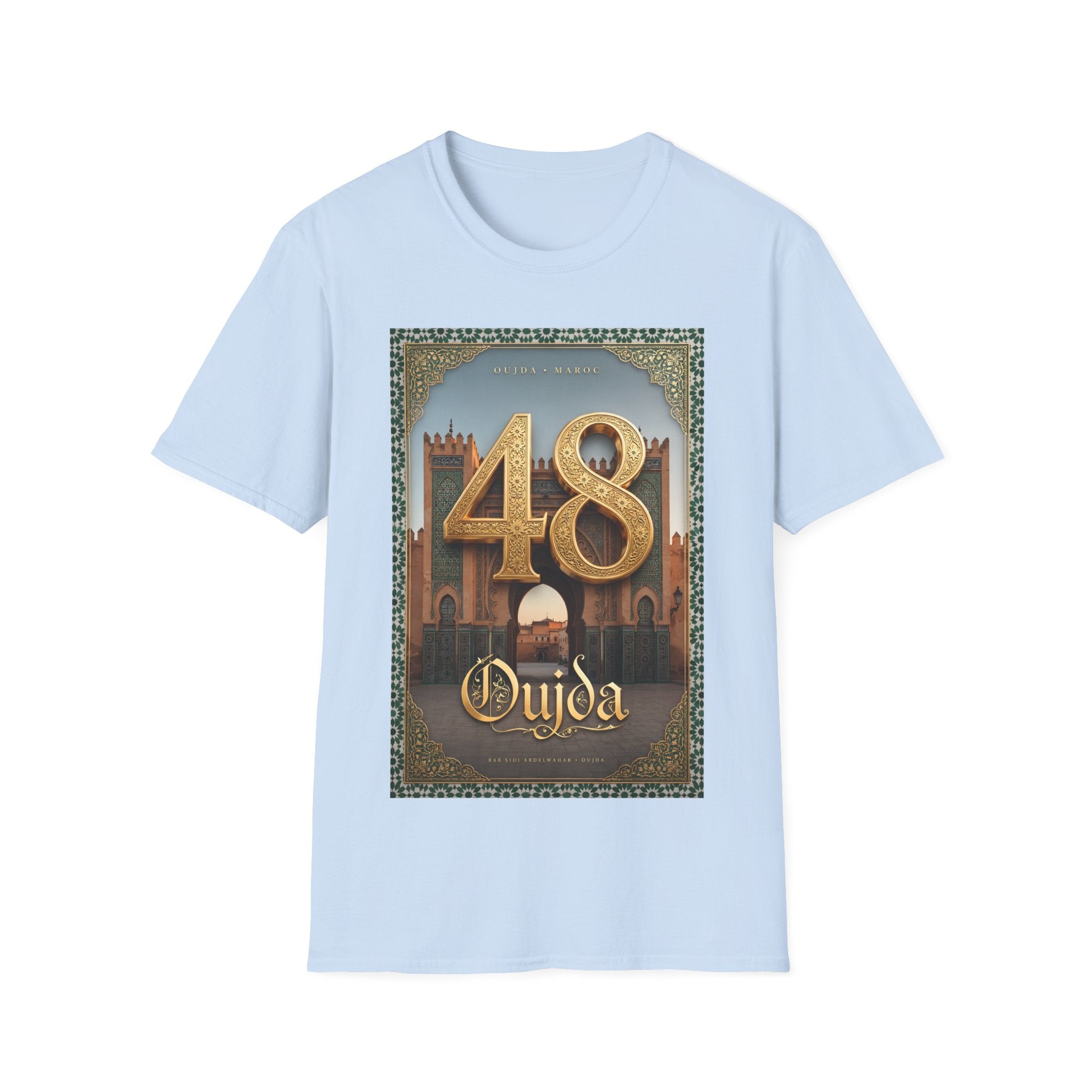48 Oujda Souvenir T-Shirt — Vintage Moroccan Cityscape Tee