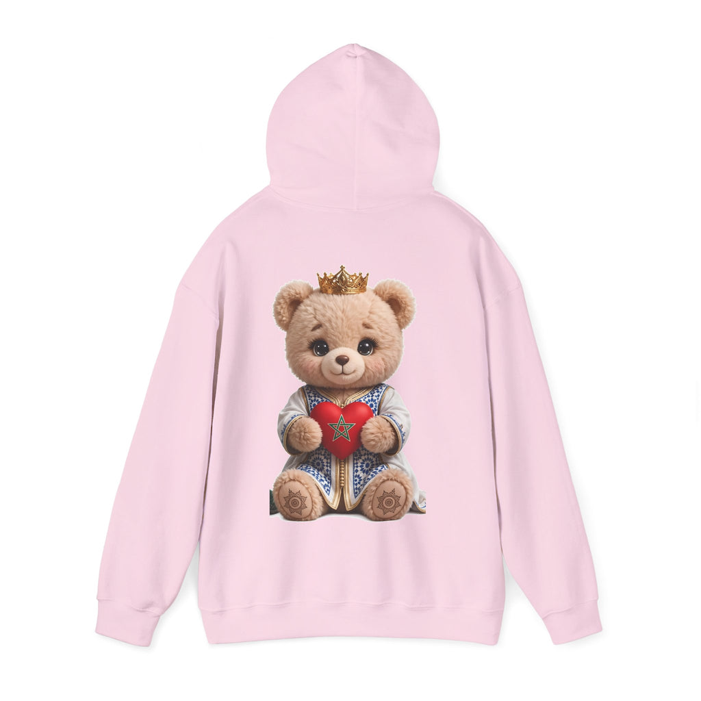 Teddy Bear Hoodie — Cute Crowned Bear Holding Heart Pullover - LUMÏA