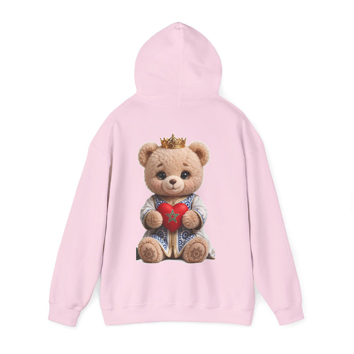 Teddy Bear Hoodie — Cute Crowned Bear Holding Heart Pullover - LUMÏA