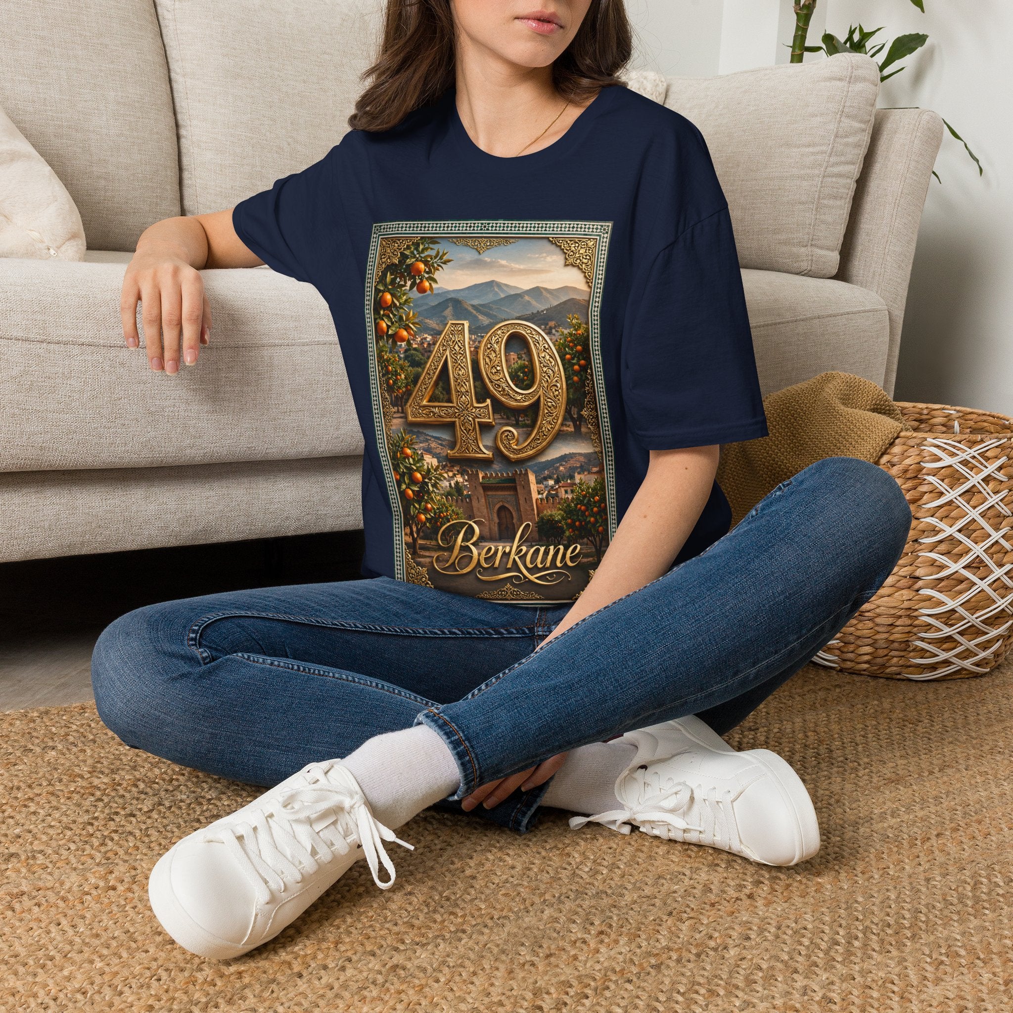 40/49 Birthday Vintage Landscape T‑Shirt — Personalized 'Berkane' Name Retro Number Tee