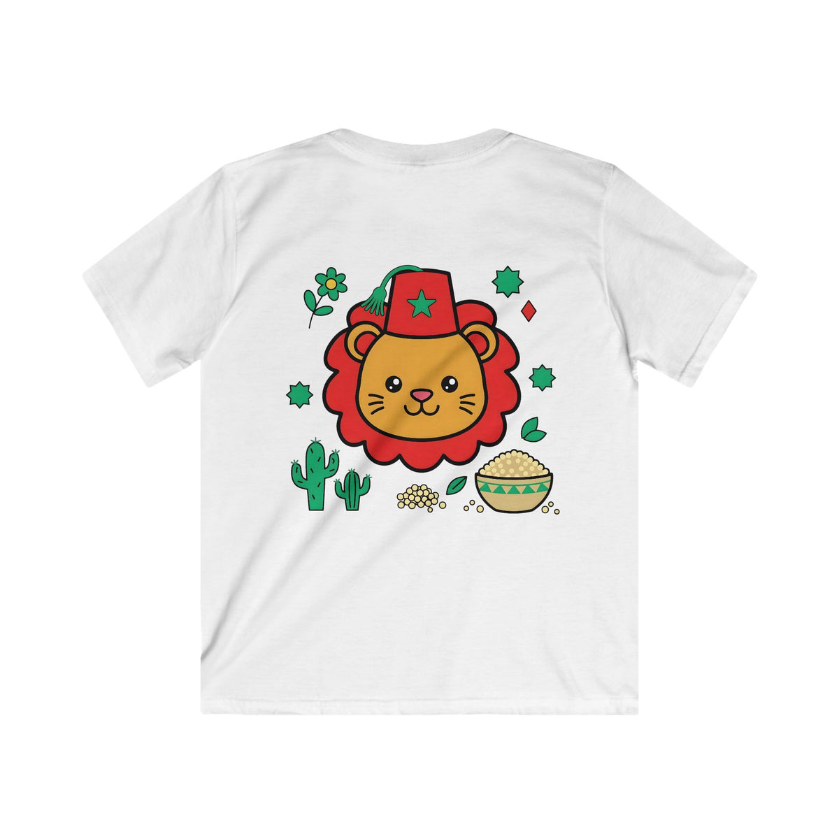 T-shirt enfant — Lion marocain au fez