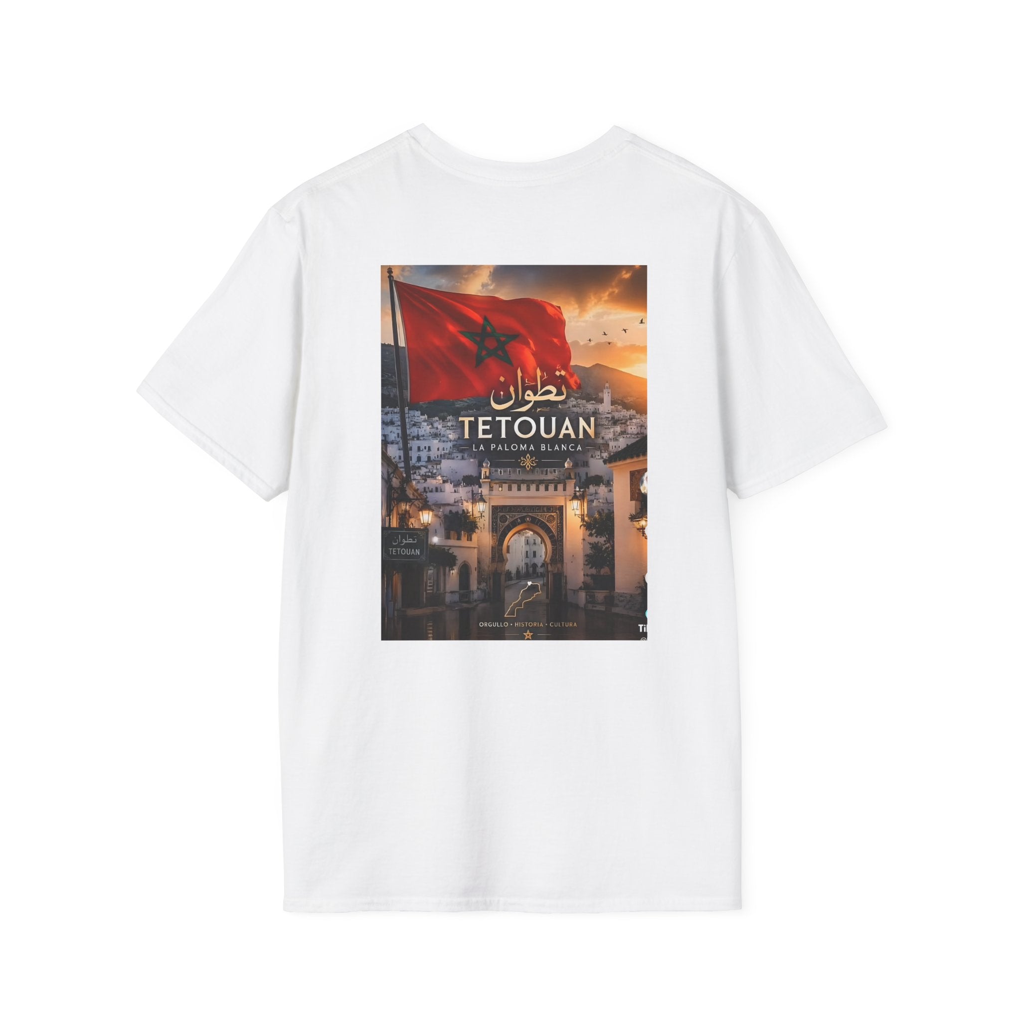 Tetouan Morocco Flag T-Shirt — Tetouan La Paloma Blanca Travel Souvenir - LUMÏA