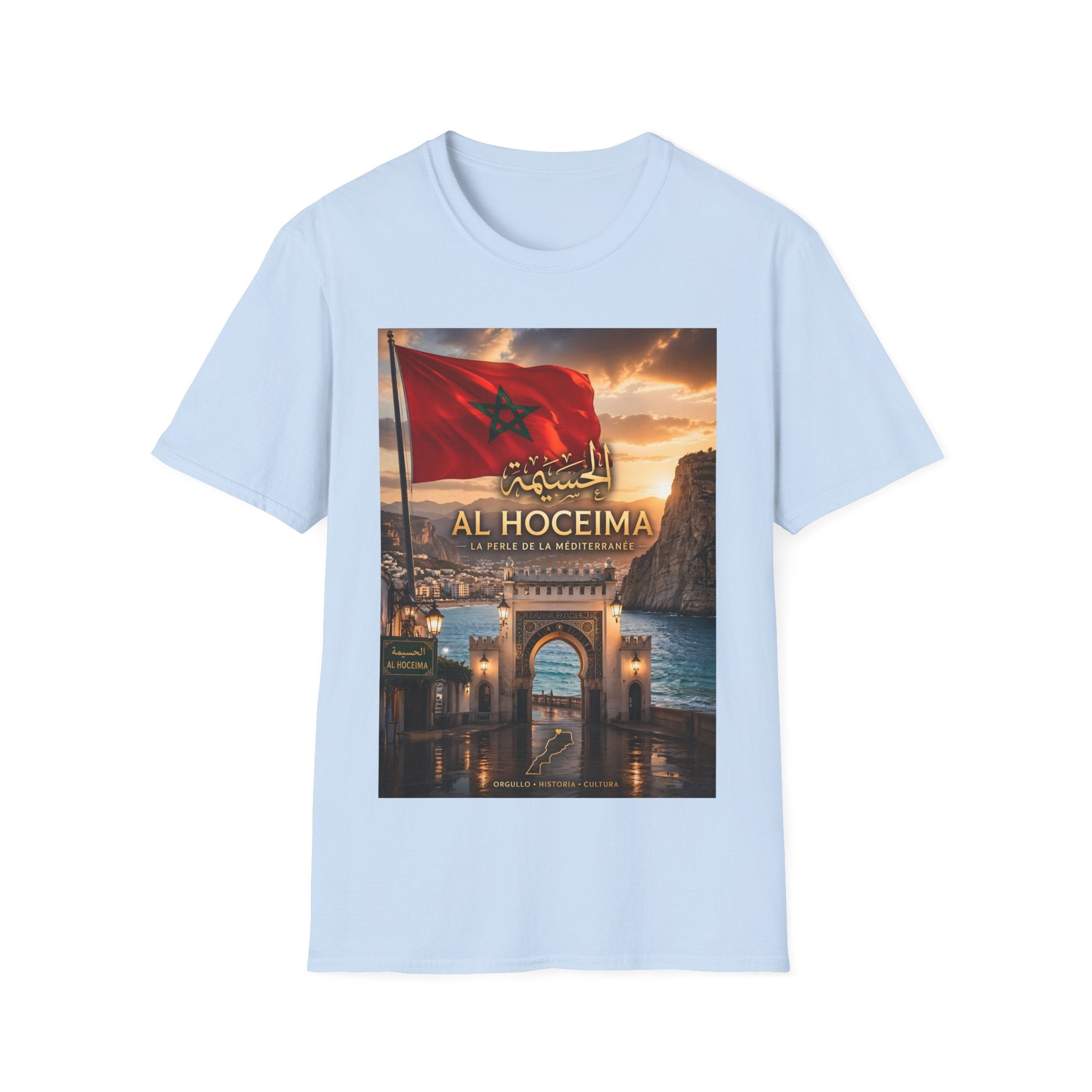 Al Hoceima Flag T-Shirt — Moroccan City Sunset Tee