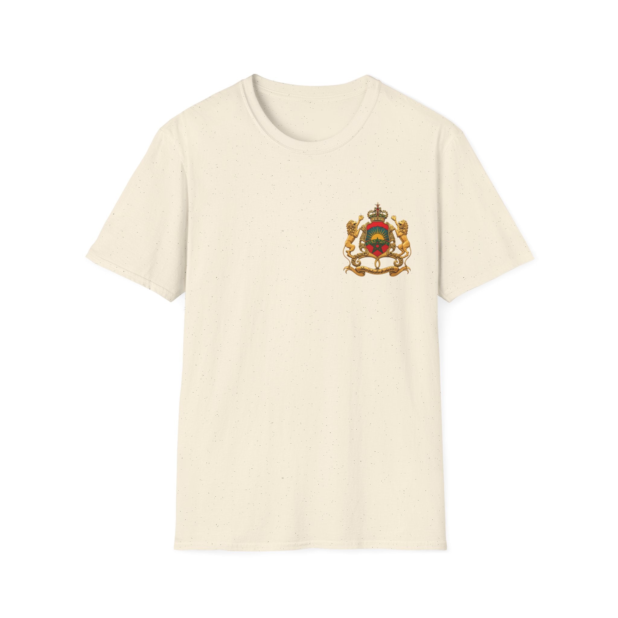 Moroccan Coat of Arms Chest T‑Shirt — Vintage Morocco Crest Tee