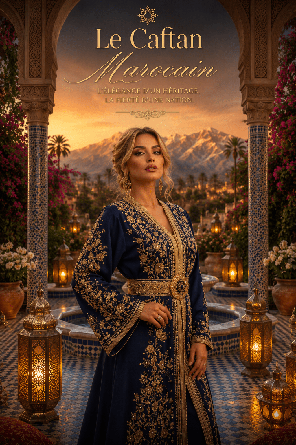 Portrait de Femme Marocaine en Caftan — Art IA LUMÏA - LUMÏA