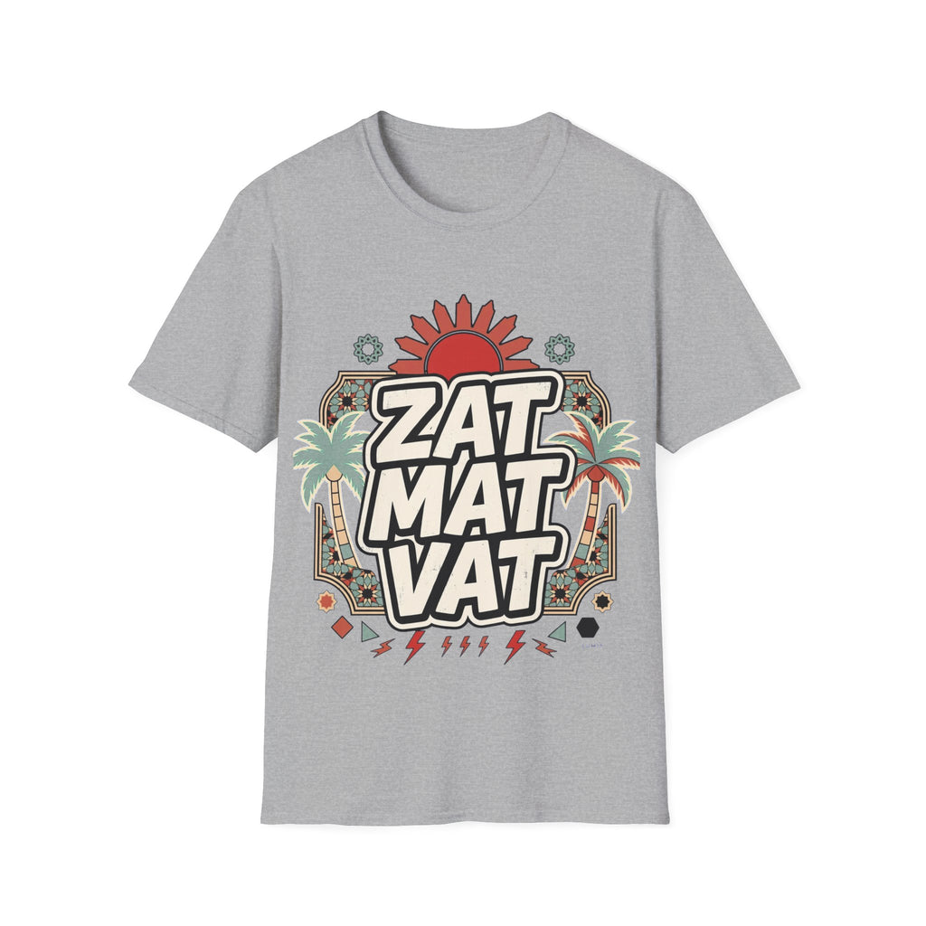 ZAT MAT VAT Graphic T-Shirt — Retro Sun & Palm Beach Vibe Tee - LUMÏA