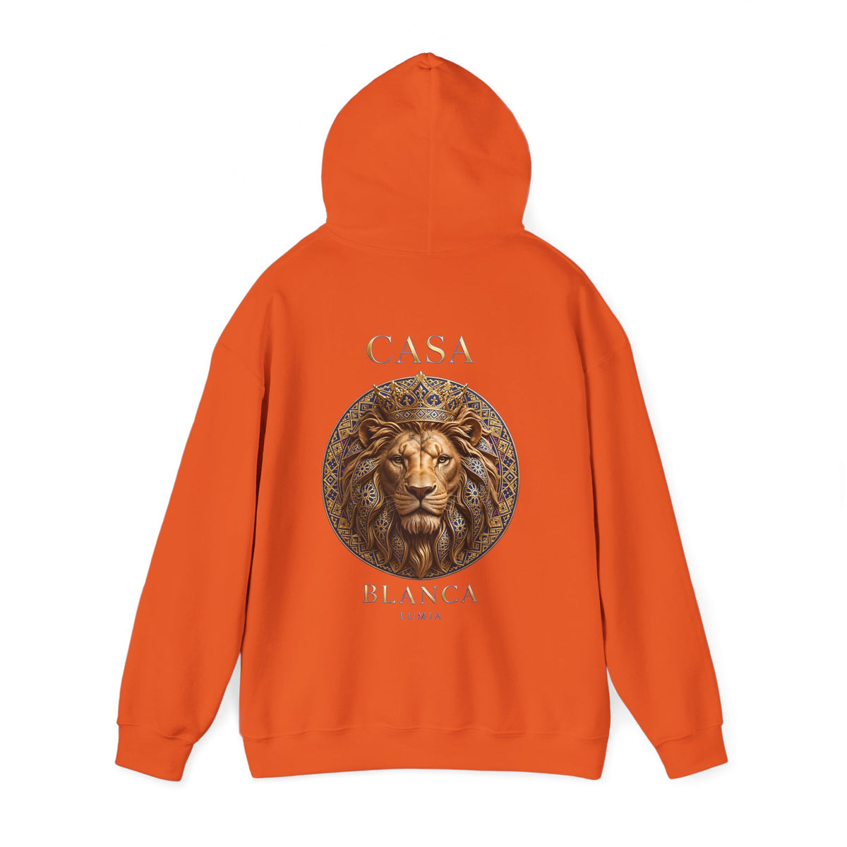 Sweat à capuche fabriqué au Maroc, lion Casa Blanca - LUMÏA