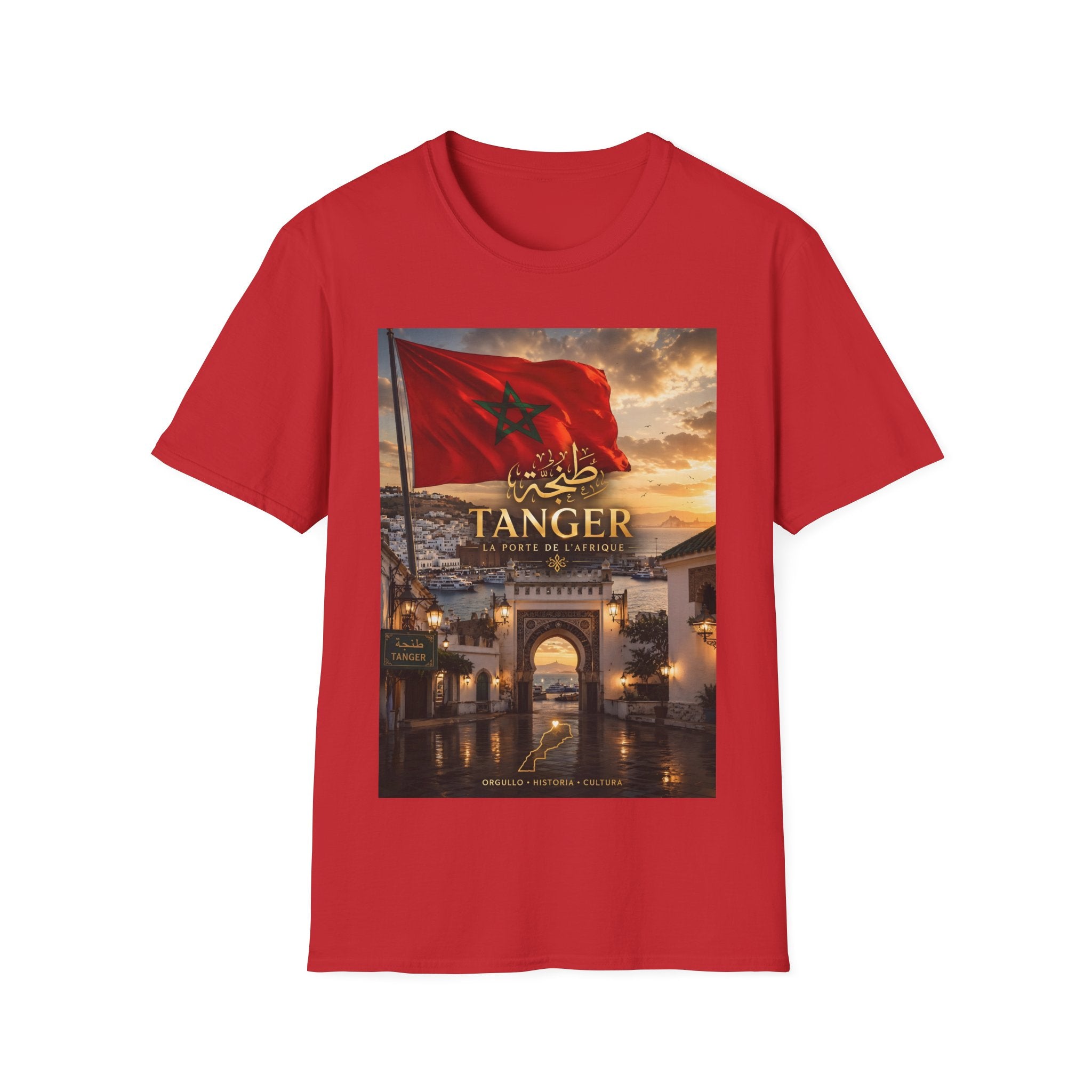 Tanger Flag T‑Shirt — Moroccan Sunset Graphic Tee