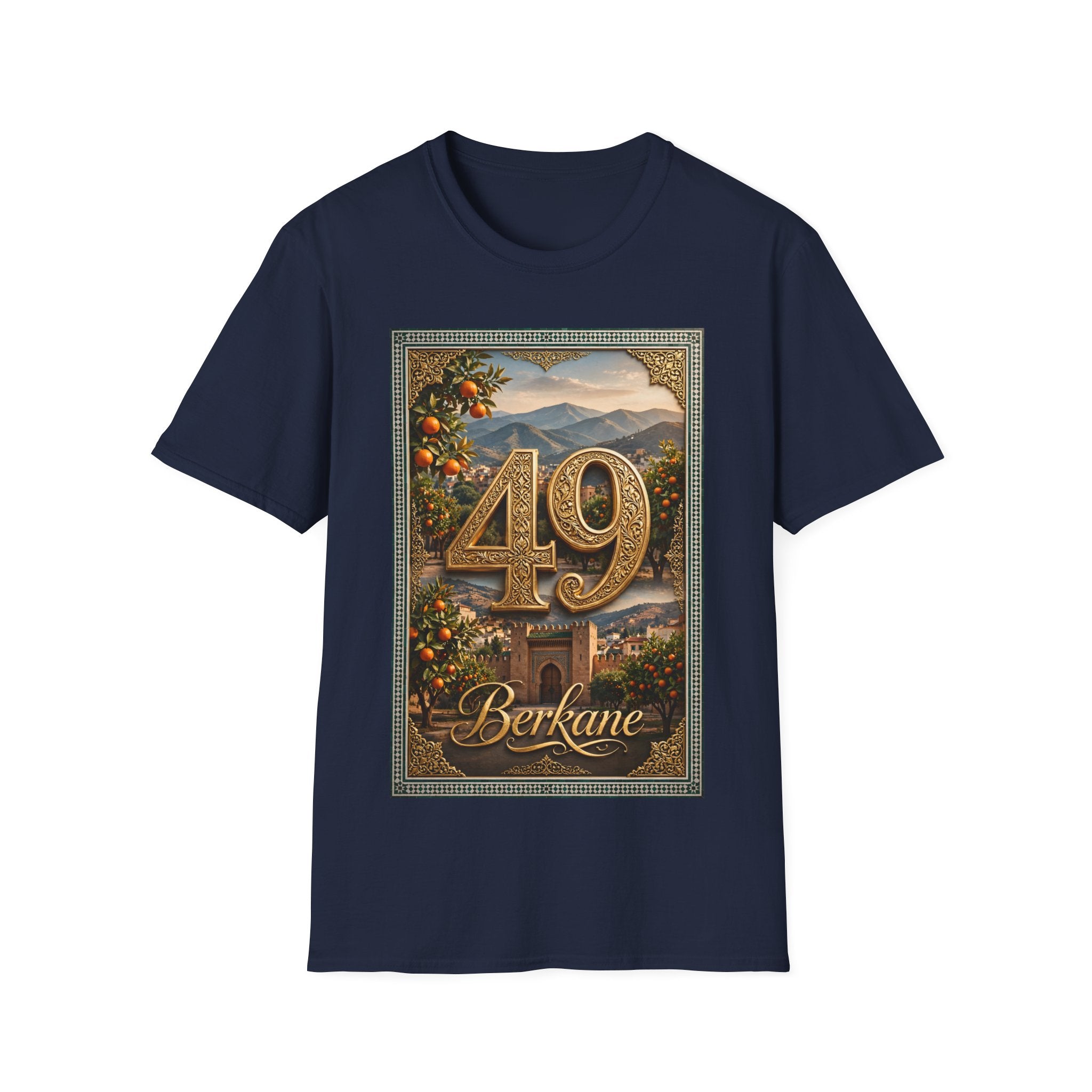 40/49 Birthday Vintage Landscape T‑Shirt — Personalized 'Berkane' Name Retro Number Tee