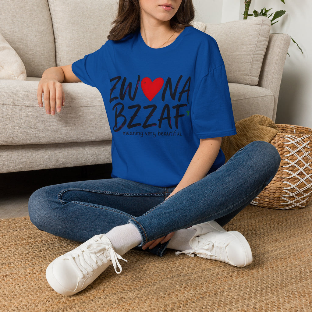 T-Shirt — Zwna Bzzaf Heart Logo Tee (Meaning: Very Beautiful)