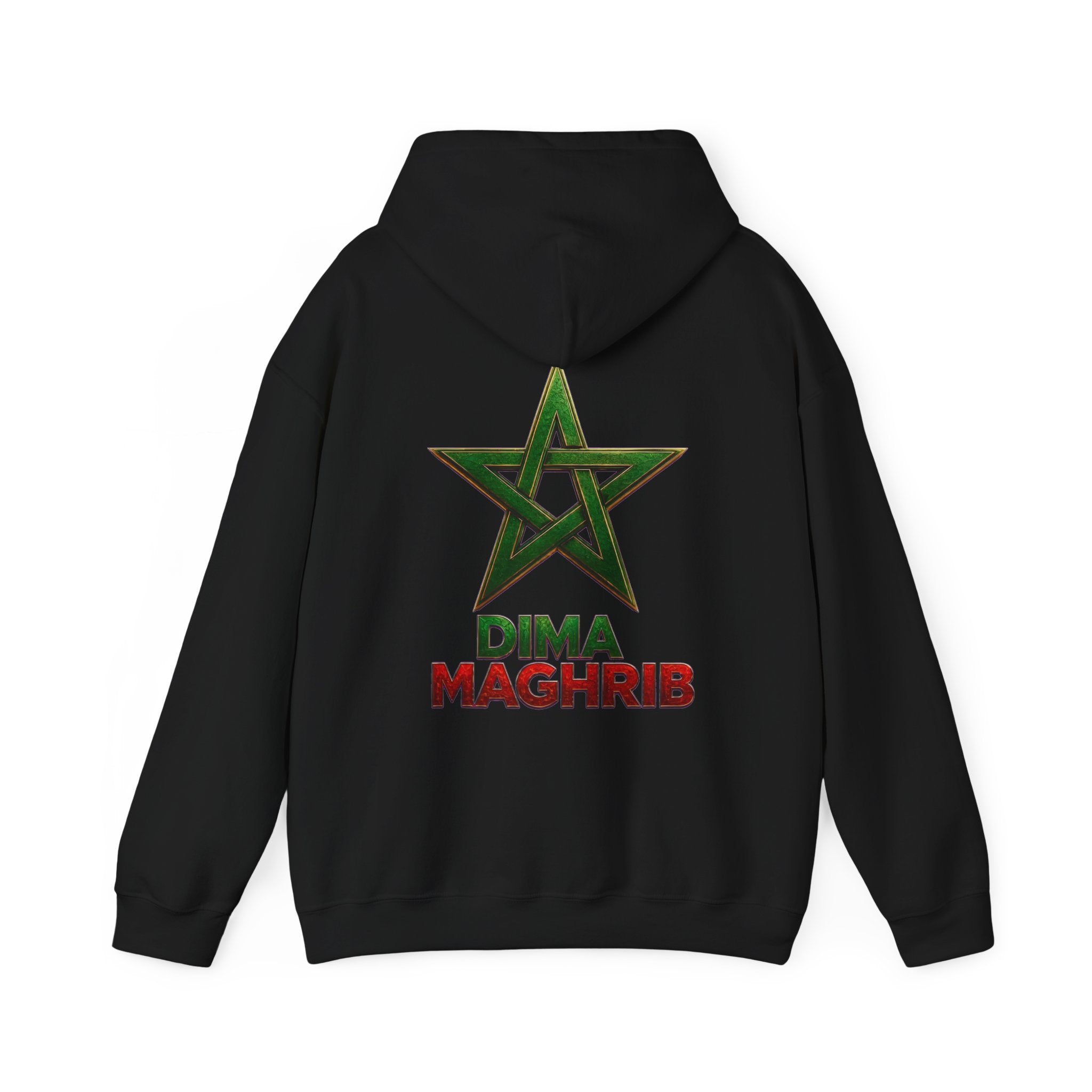 Dima Maghrib Star Hoodie – Moroccan Pride Graphic Pullover - LUMÏA