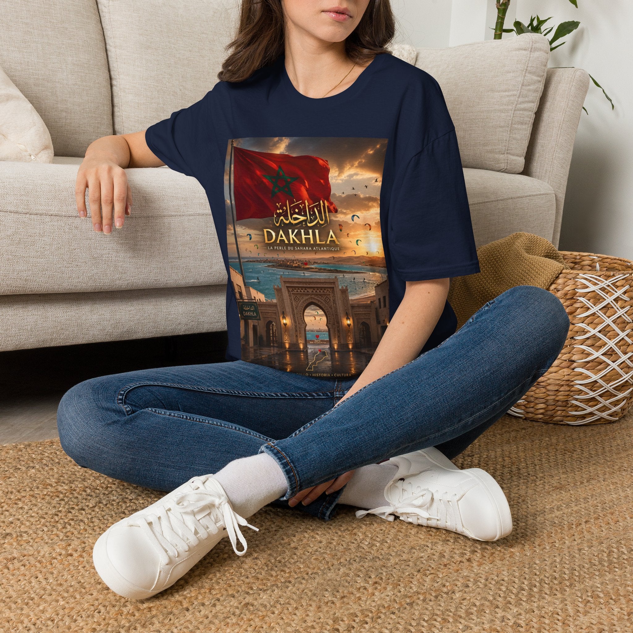 Dakhla Flag T-Shirt — Moroccan Dakhla Scenic Graphic Tee