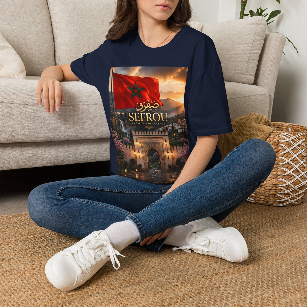 Sefrou Flag T-Shirt — Moroccan City Pride Tee