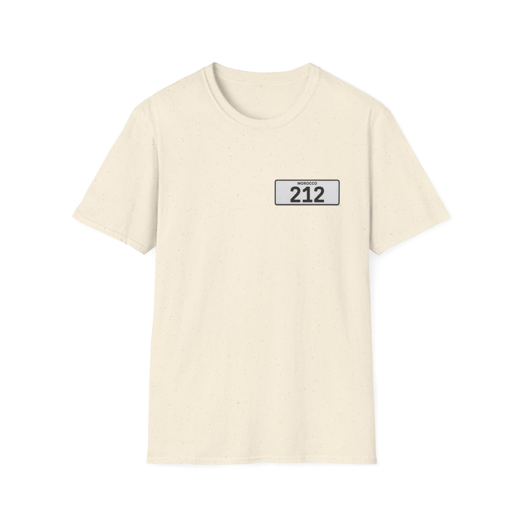Morocco 212 License Plate T-Shirt — Minimal Vintage Auto Tee