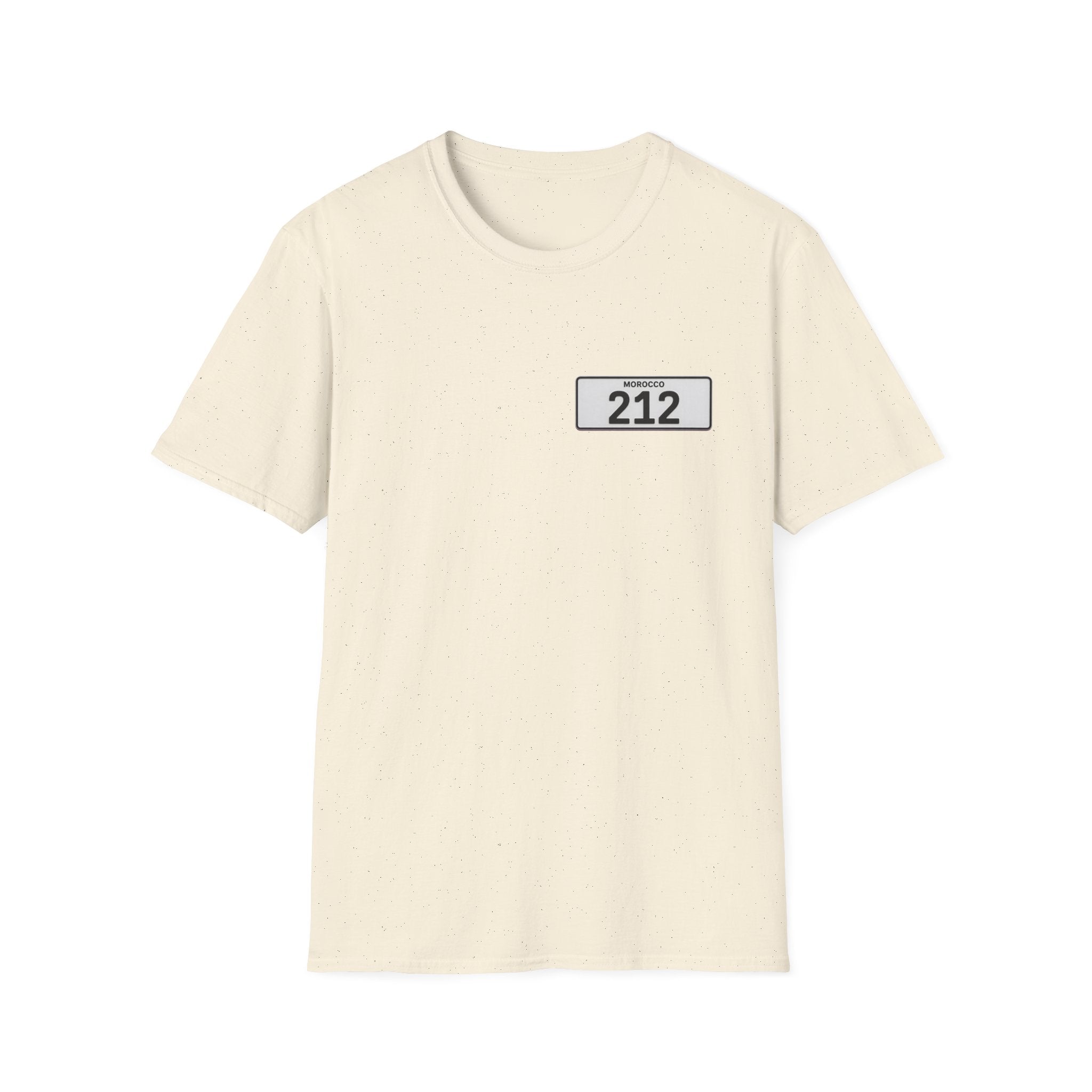 Morocco 212 License Plate T-Shirt — Minimal Vintage Auto Tee