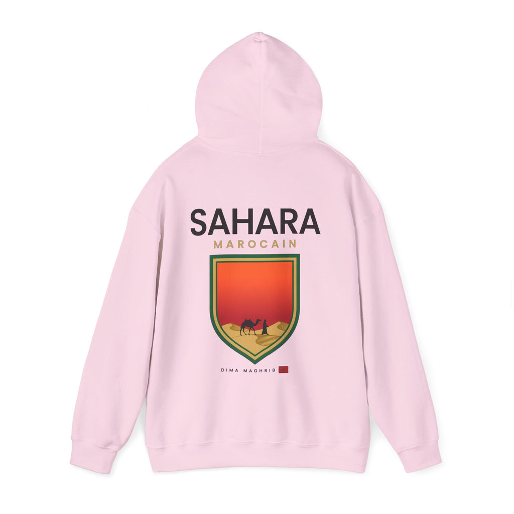 Sahara Marocain Hoodie — Desert Crest Graphic Pullover - LUMÏA