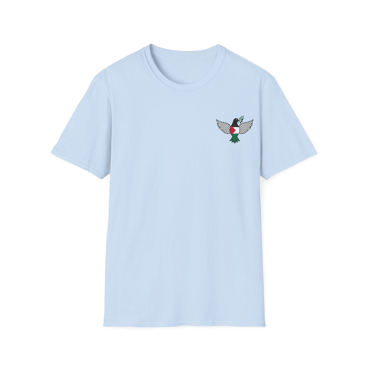 T-shirt Colombe Palestine, rameau d’olivier - LUMÏA