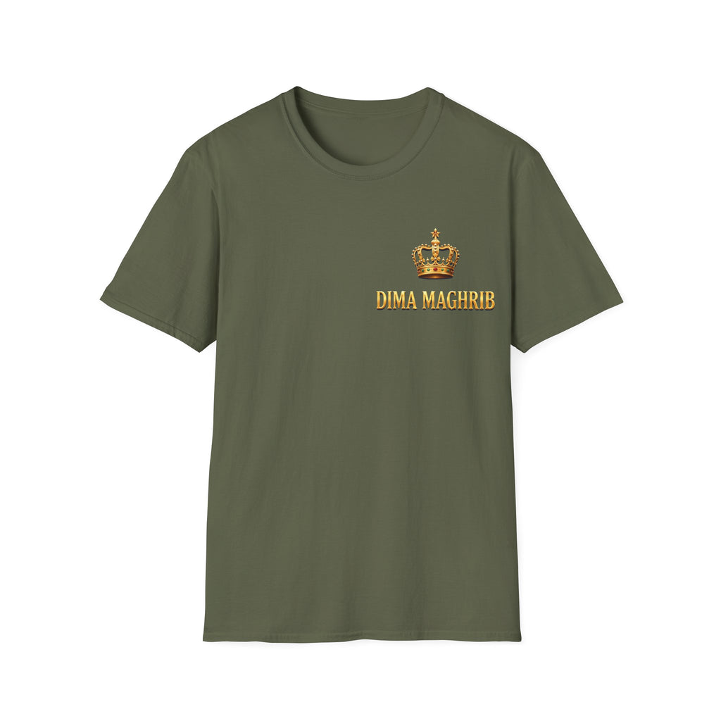 Crown Name T‑Shirt — "Dima Maghre" Embroidered Royal Chest Tee