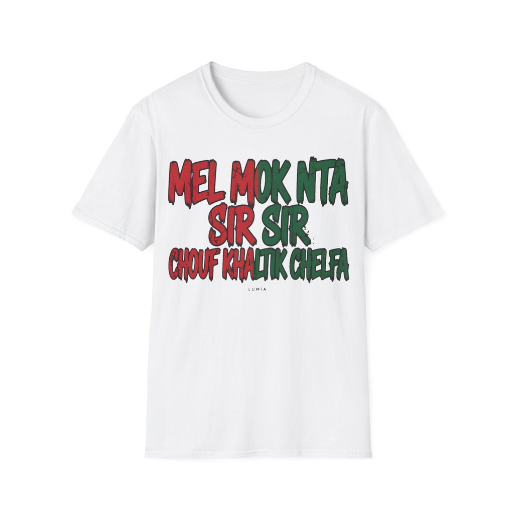 Mel Mok Nta Sir Sir Graphic Tee – Bold Red & Green Statement T-Shirt