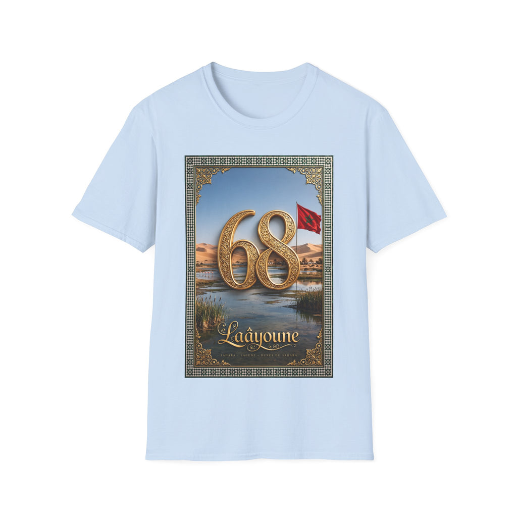 68 Laayoune Graphic T-Shirt — Moroccan Sahara Retro Desert Flag Design