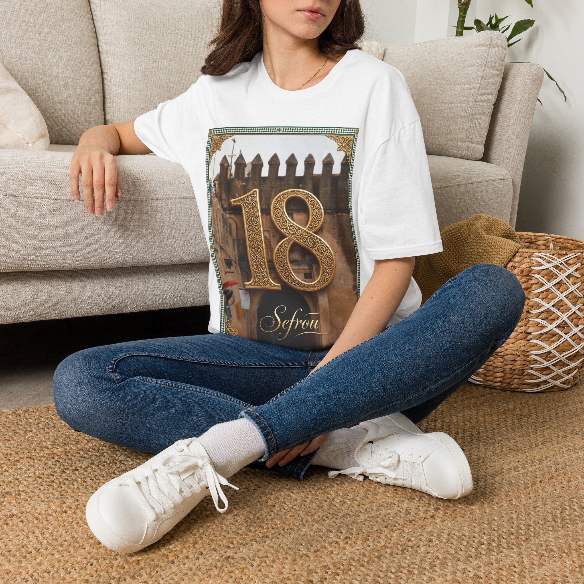 18th Birthday Tee — Elegant Gold Number Birthday T-Shirt