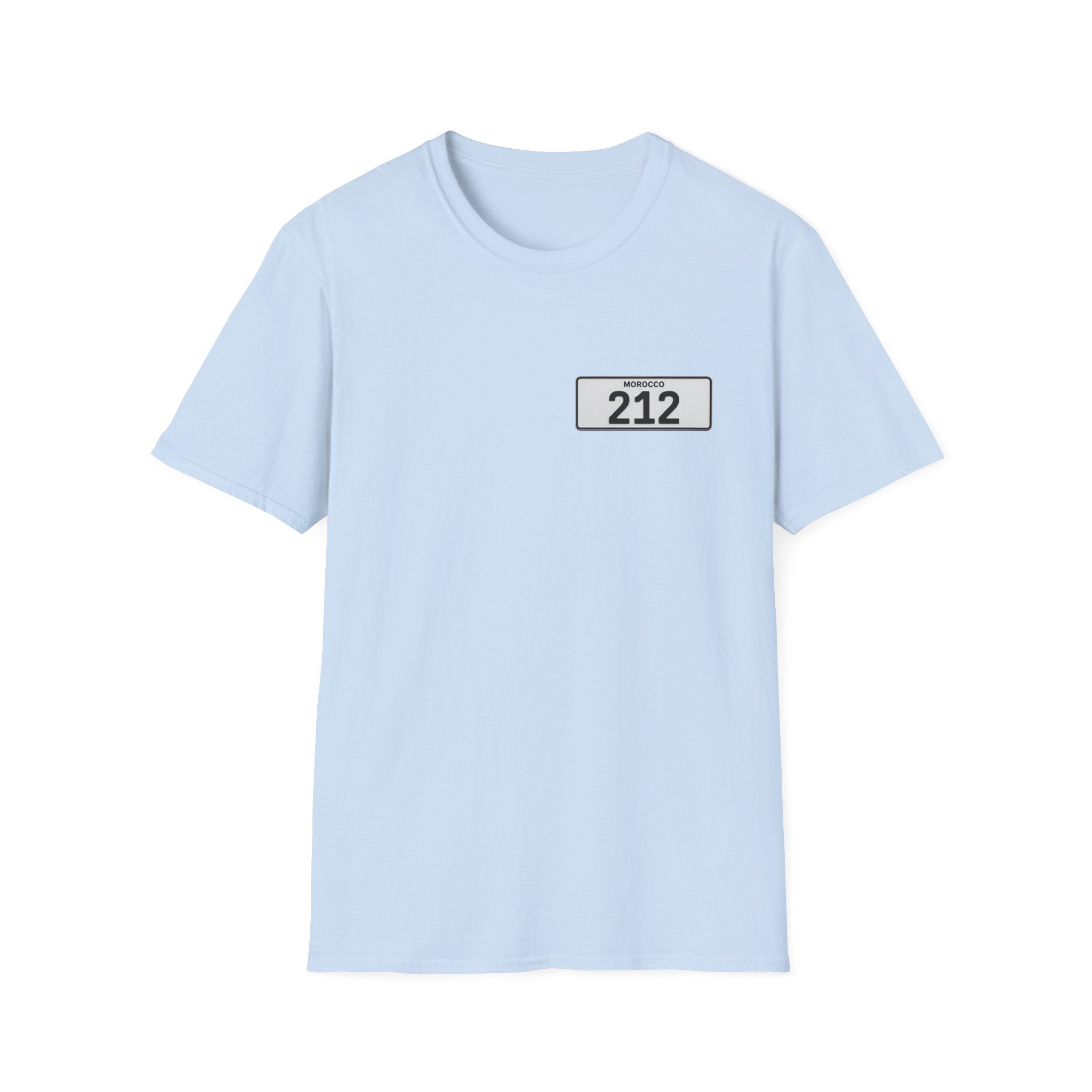 Morocco 212 License Plate T-Shirt — Minimal Vintage Auto Tee