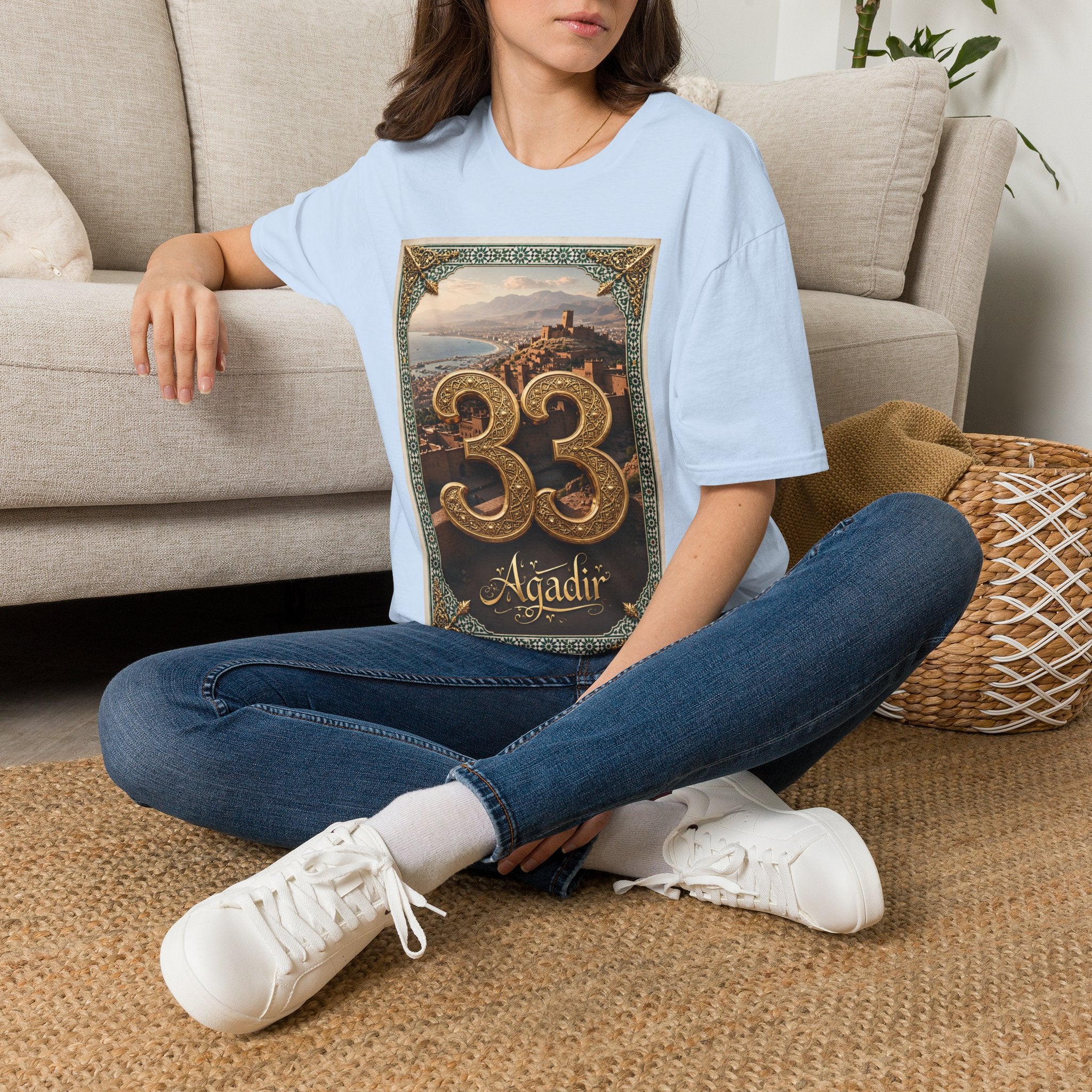 Moroccan Agadir 33 Vintage Poster T-Shirt