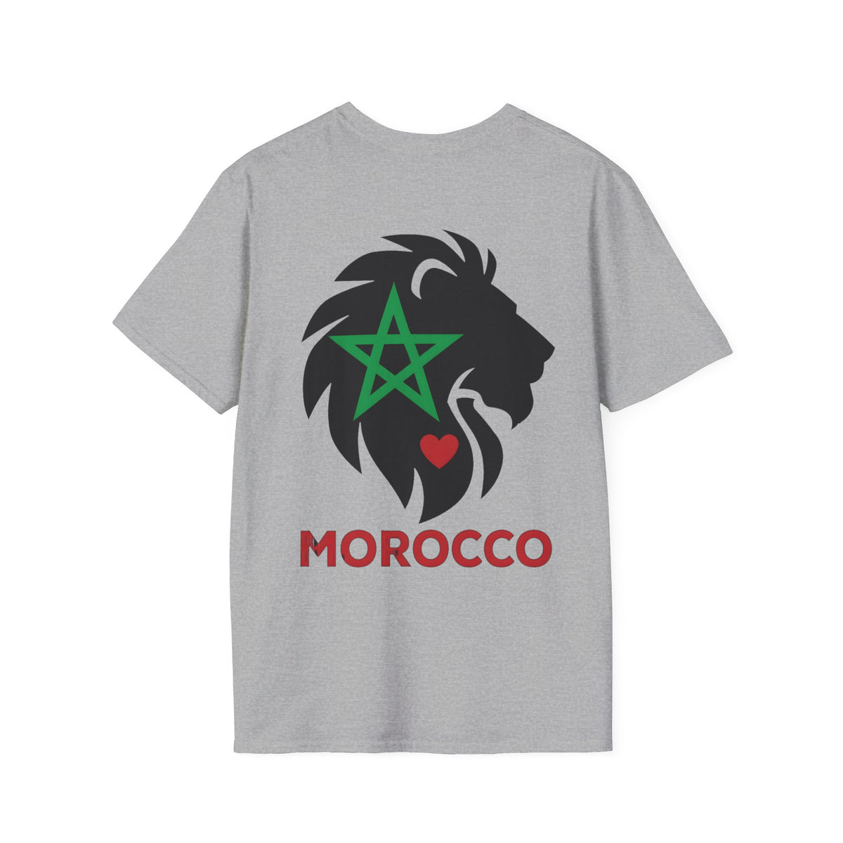 T-shirt Lion du Maroc – Étoile verte et cœur rouge - LUMÏA