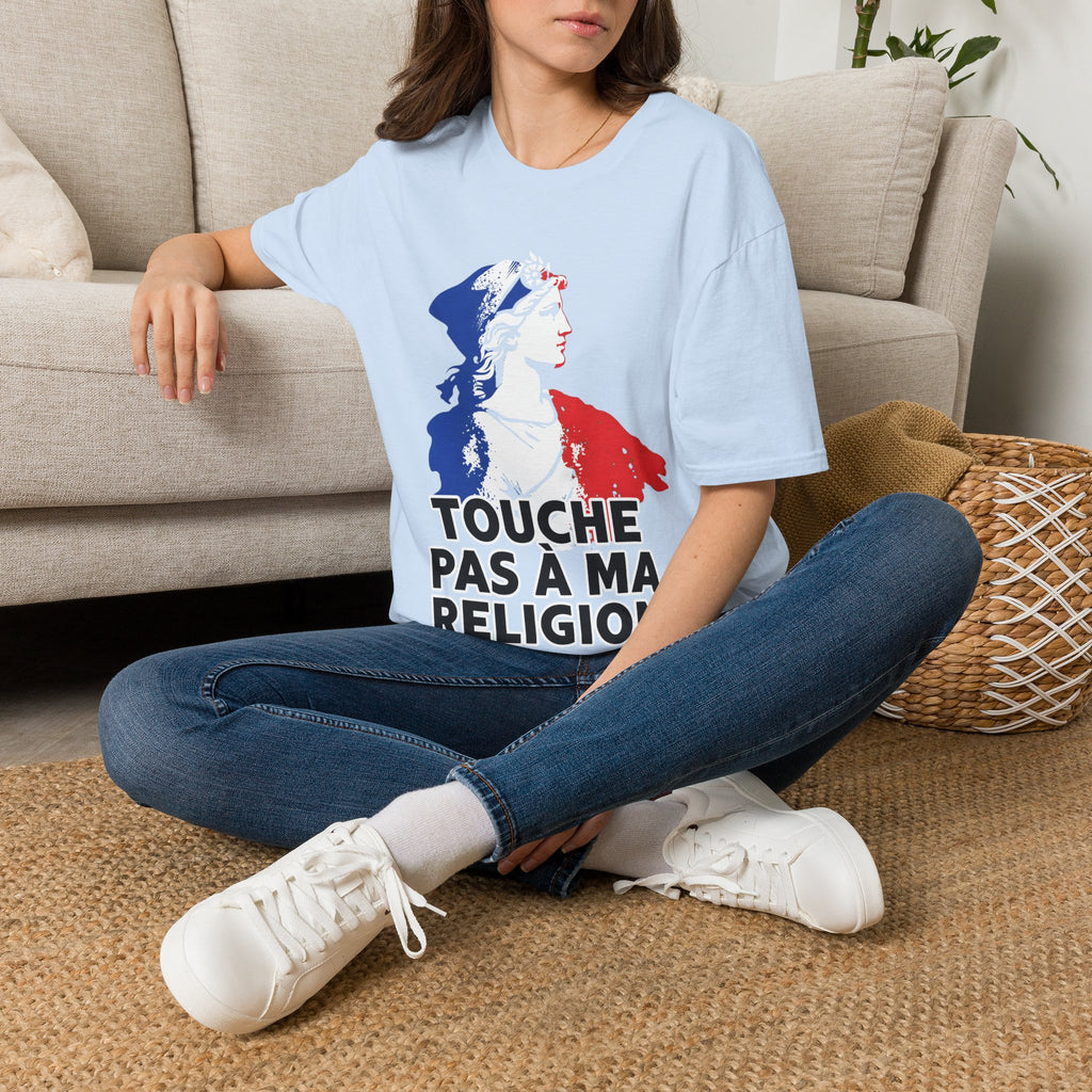 T-shirt graphique — Marianne française « Touche pas à ma religion » - LUMÏA