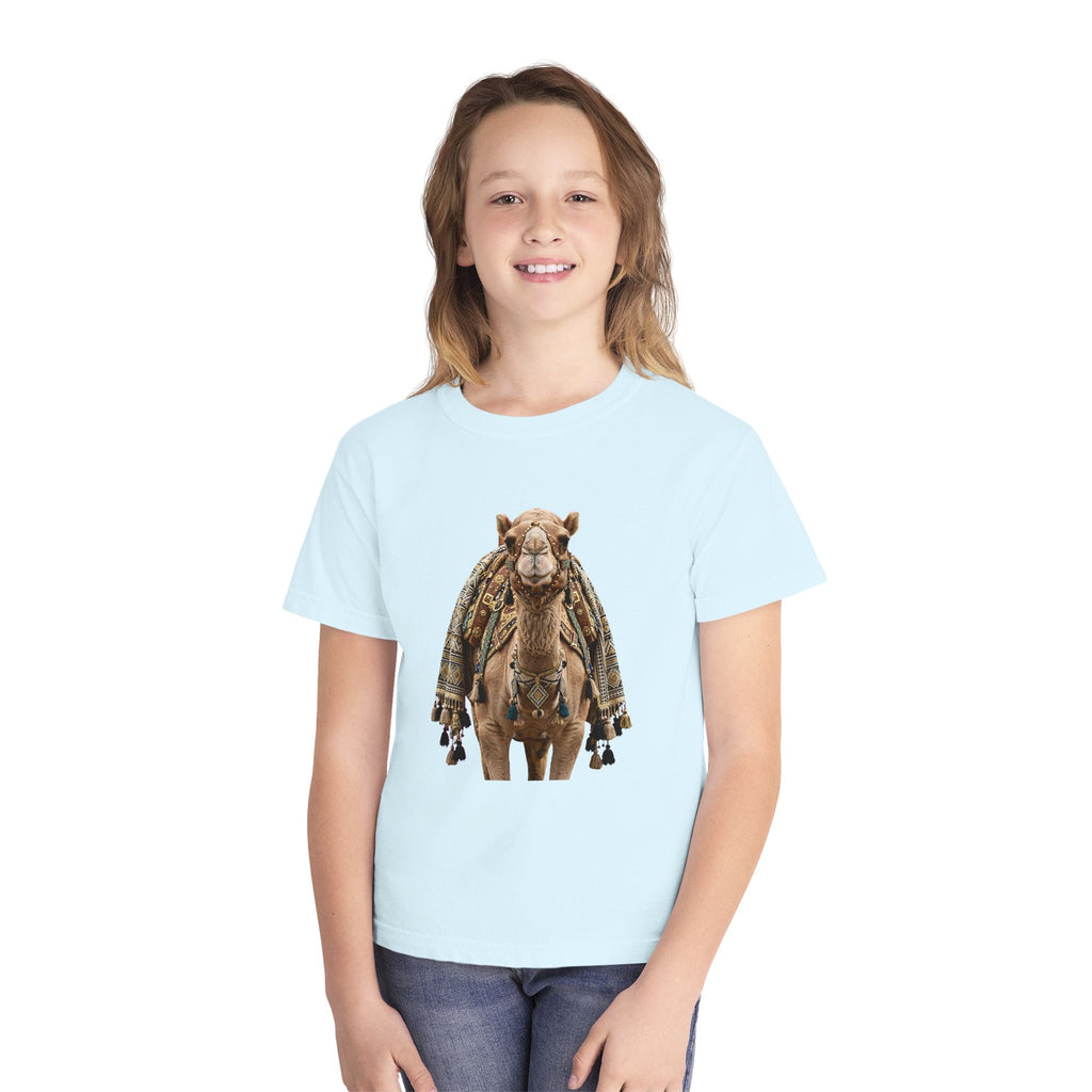 Youth Tee — Cute Camel Graphic Shirt (Boho Desert Vibe)
