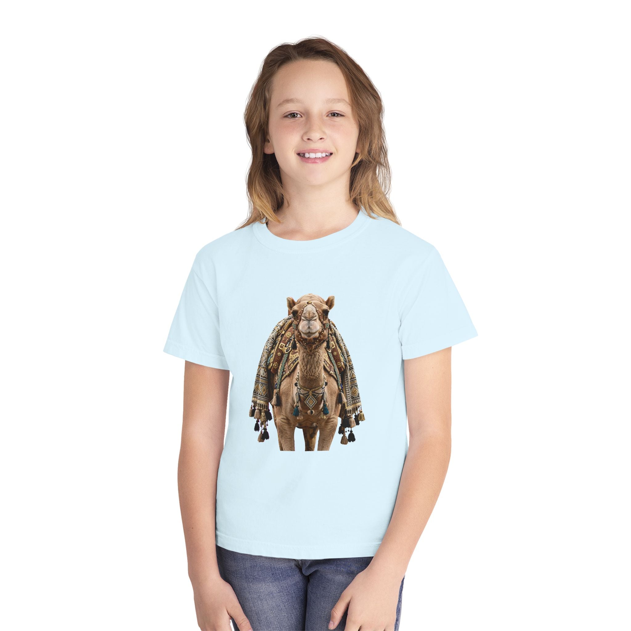 Youth Tee — Cute Camel Graphic Shirt (Boho Desert Vibe)