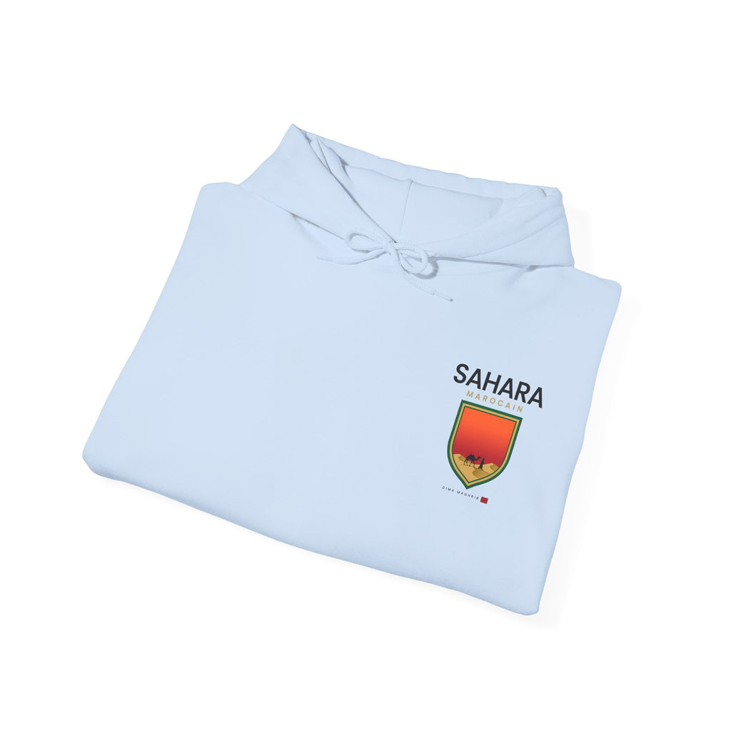 Sahara Marocain Hoodie — Desert Crest Graphic Pullover - LUMÏA