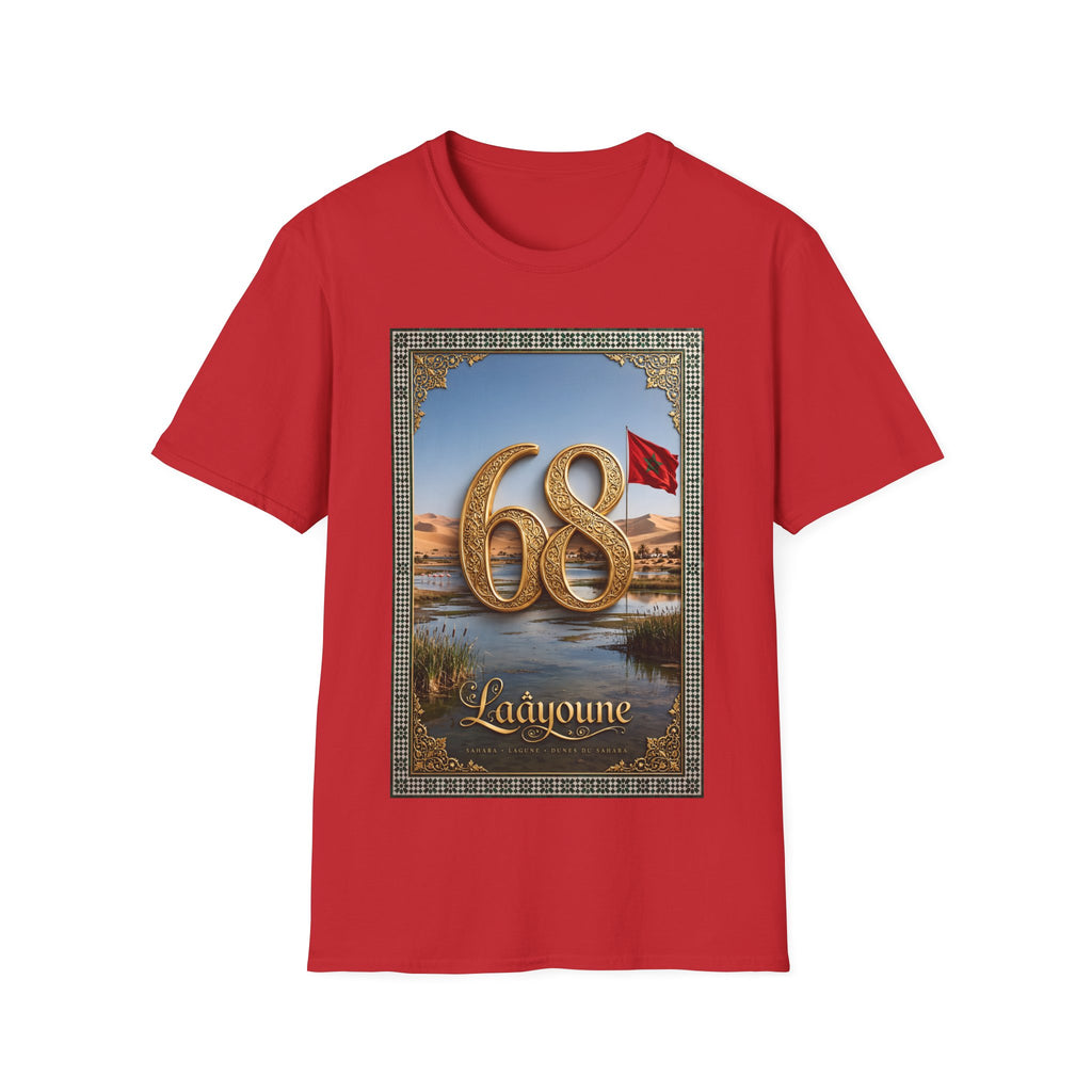 68 Laayoune Graphic T-Shirt — Moroccan Sahara Retro Desert Flag Design