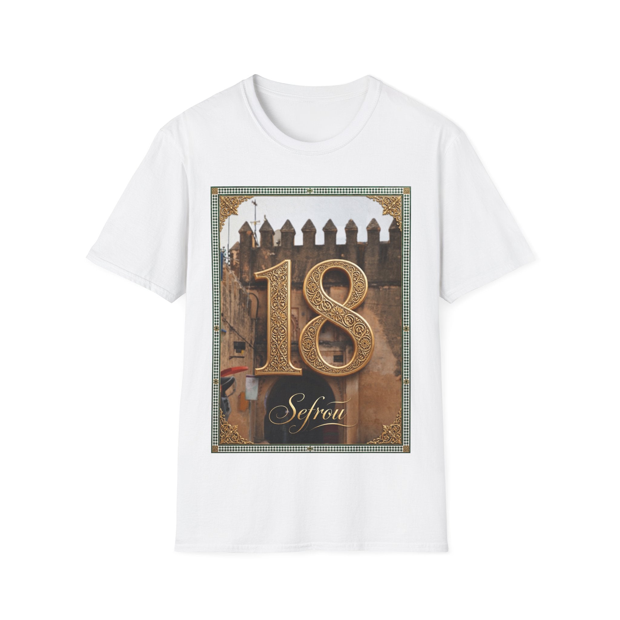 18th Birthday Tee — Elegant Gold Number Birthday T-Shirt