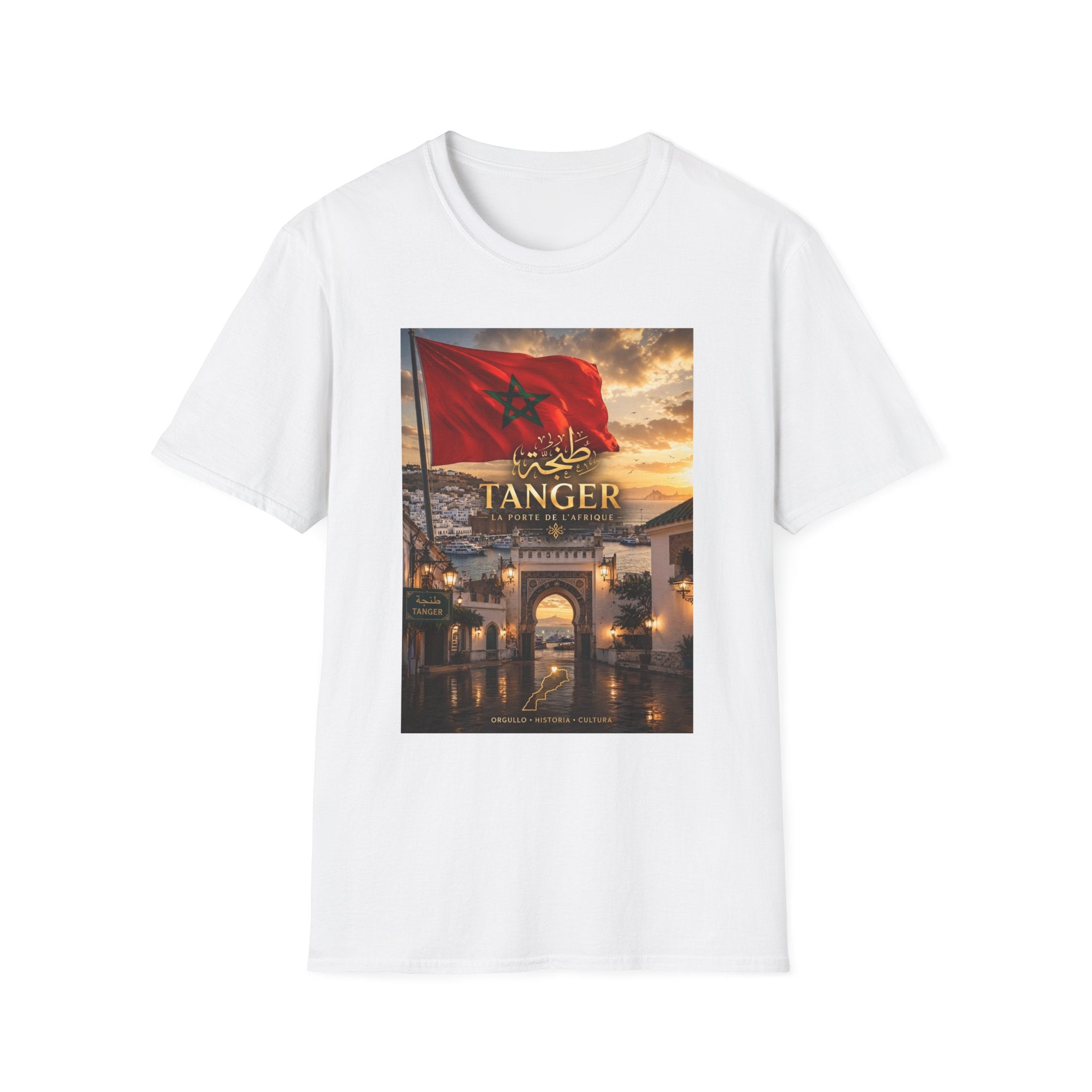 Tanger Morocco Flag T-Shirt — La Porte de L'Afrique Graphic Tee