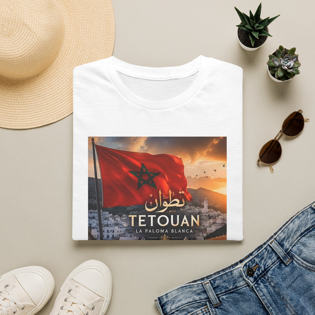 Tetouan Morocco Flag T-Shirt — Tetouan La Paloma Blanca Travel Souvenir - LUMÏA