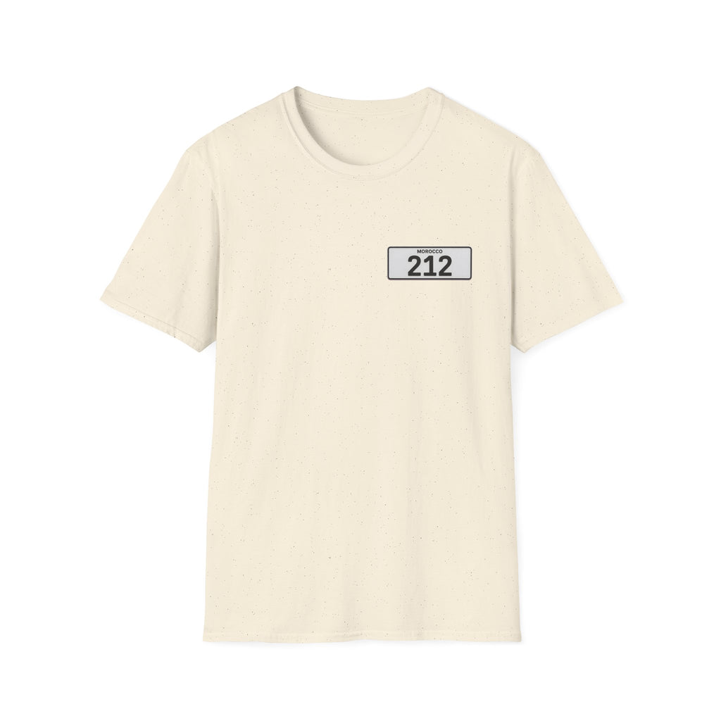 T-Shirt — Morocco 212 Minimal License Plate Design
