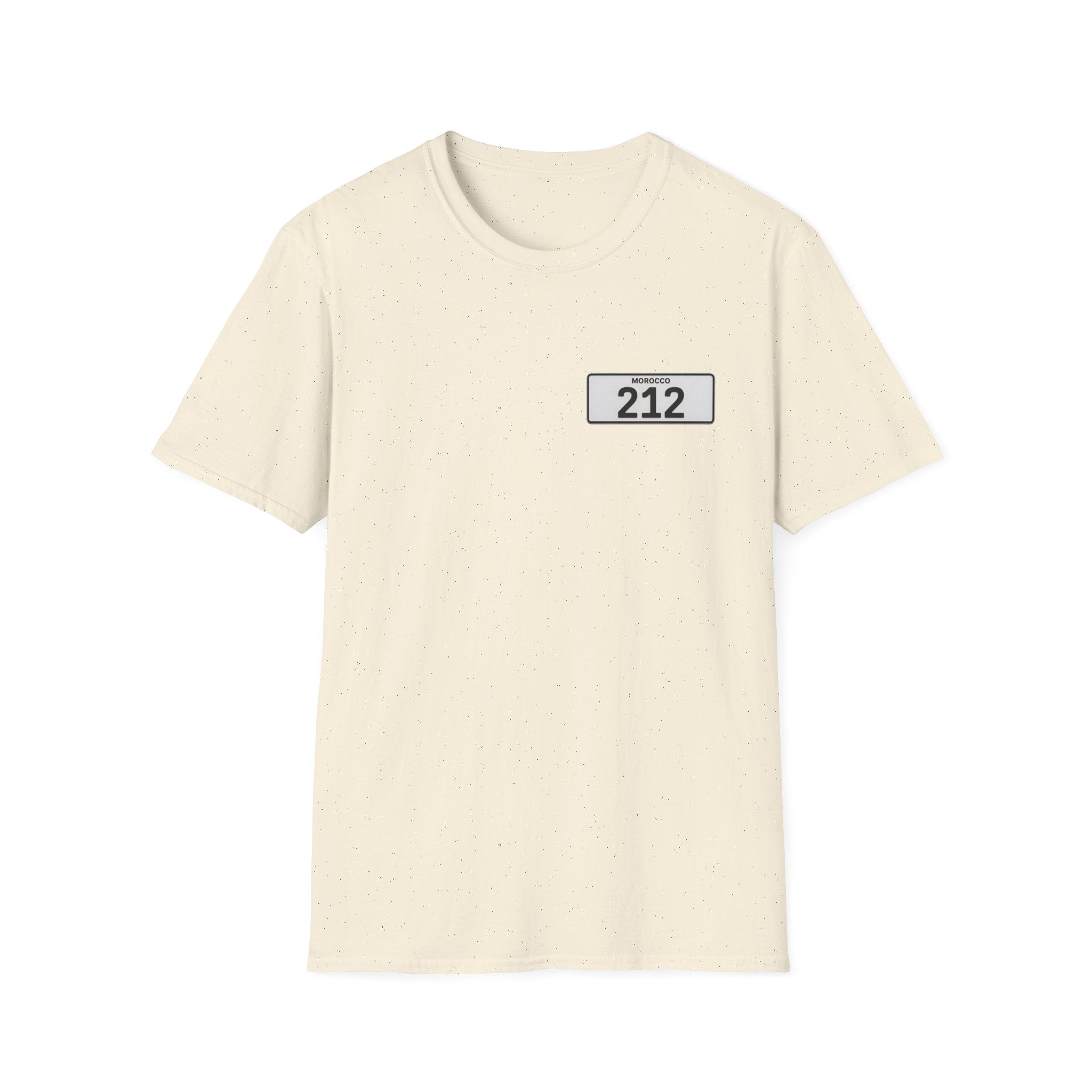 T-Shirt — Morocco 212 Minimal License Plate Design
