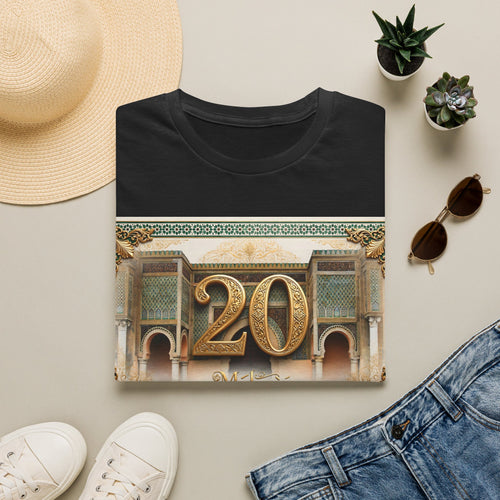 20th Birthday Moroccan Palace T-Shirt — Gold Zellige Anniversary Graphic Tee