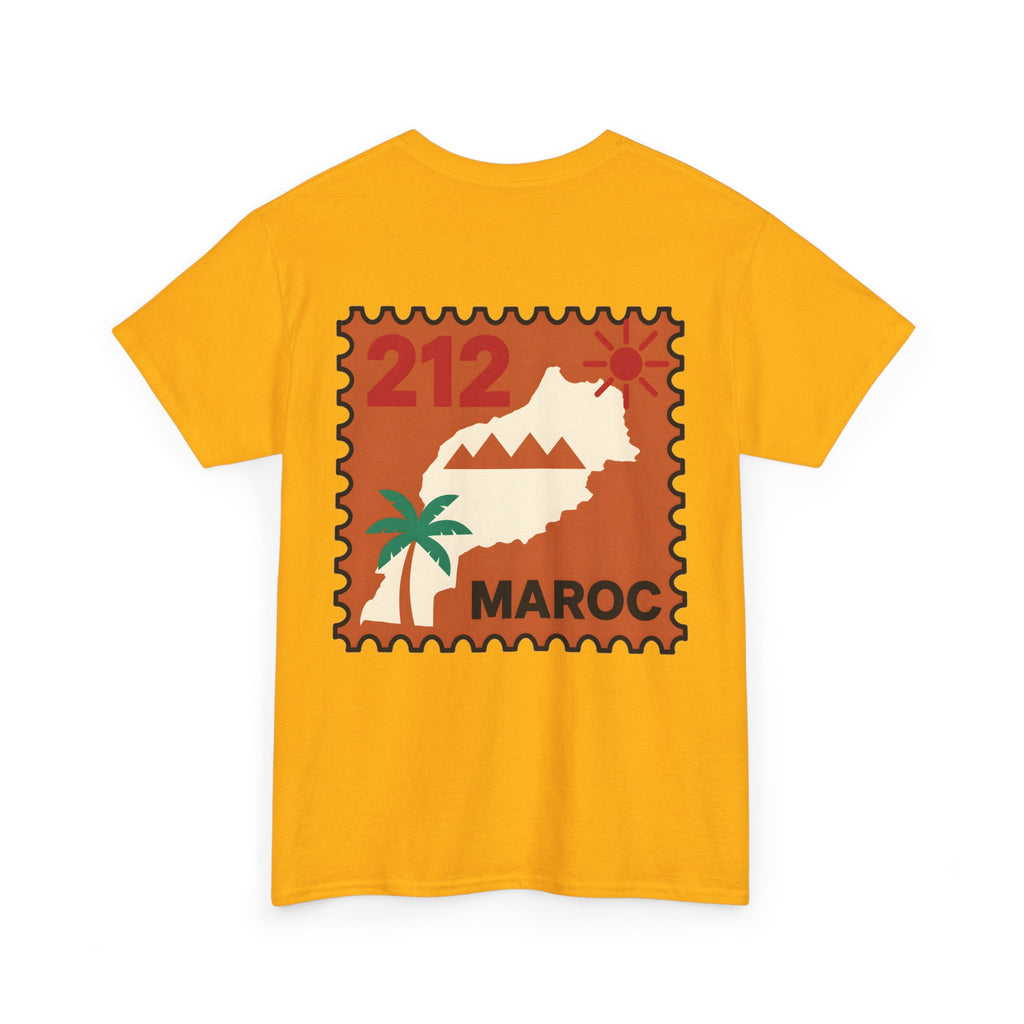 T-shirt Timbre Maroc 212 — Style voyage vintage