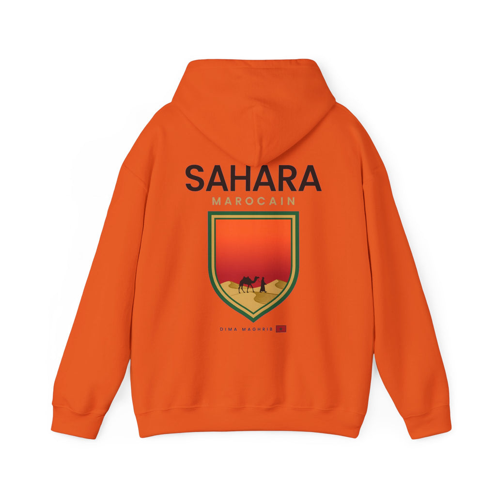 Sahara Marocain Hoodie — Desert Crest Graphic Pullover - LUMÏA