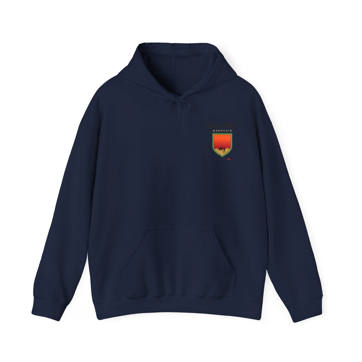 Sahara Marocain Hoodie — Desert Crest Graphic Pullover - LUMÏA