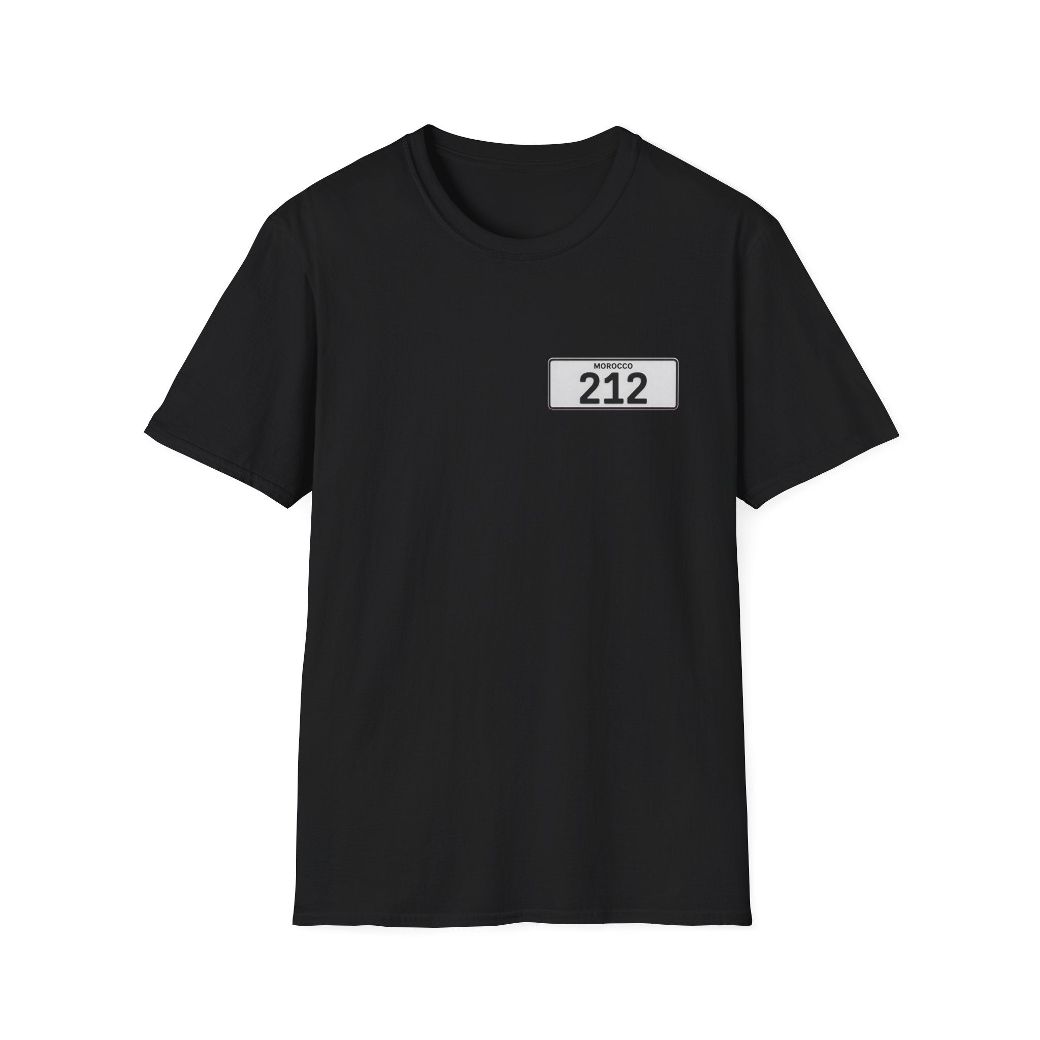 Morocco 212 License Plate T-Shirt — Minimal Vintage Auto Tee
