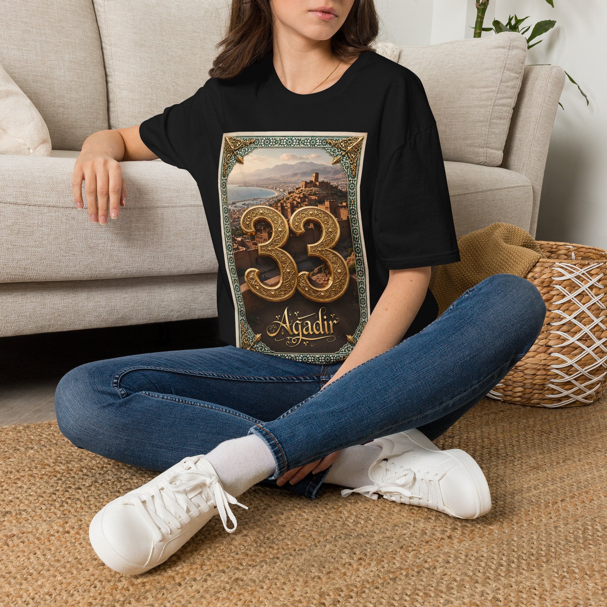 Moroccan Agadir 33 Vintage Poster T-Shirt
