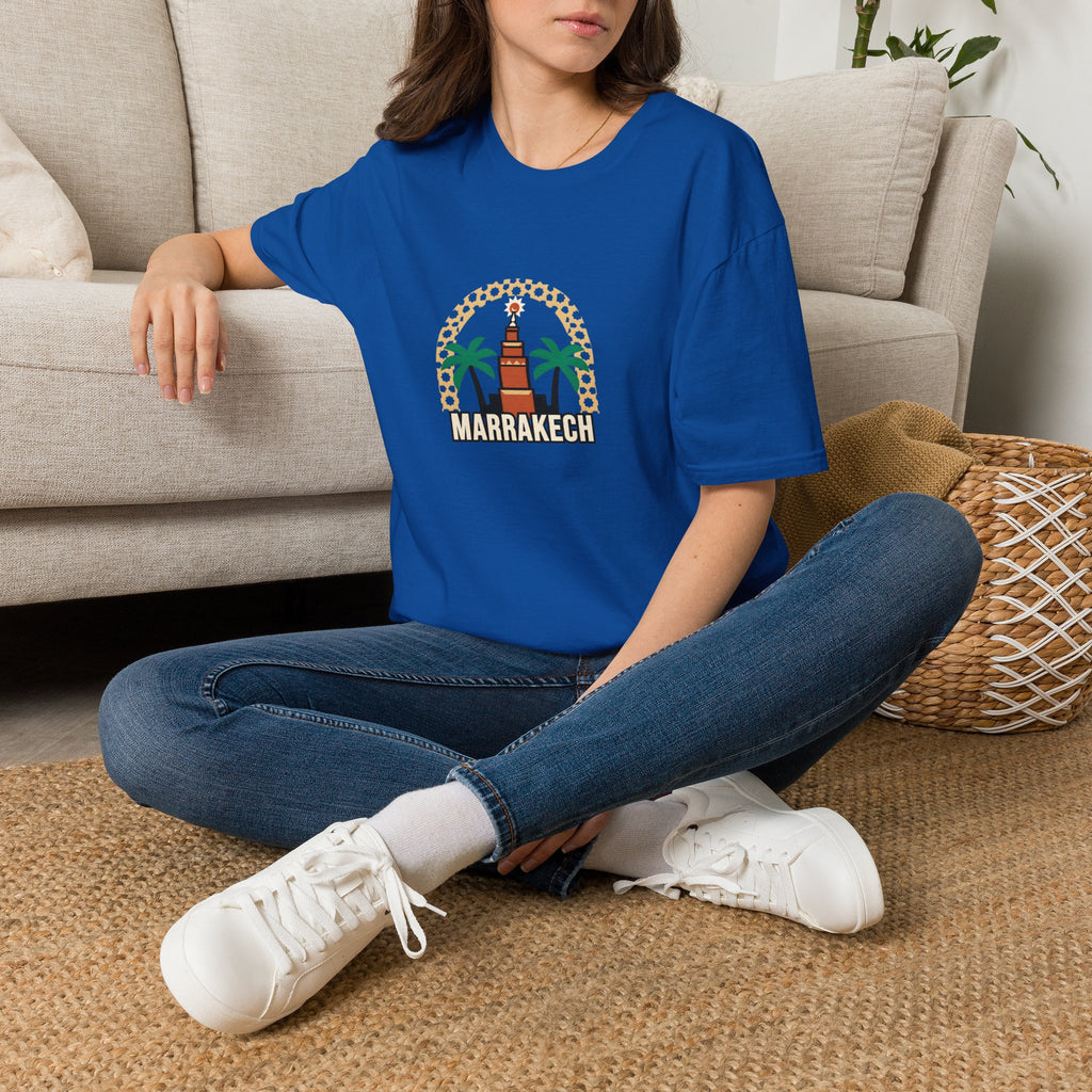 T-shirt Marrakech Palmiers — Souvenir de voyage au Maroc