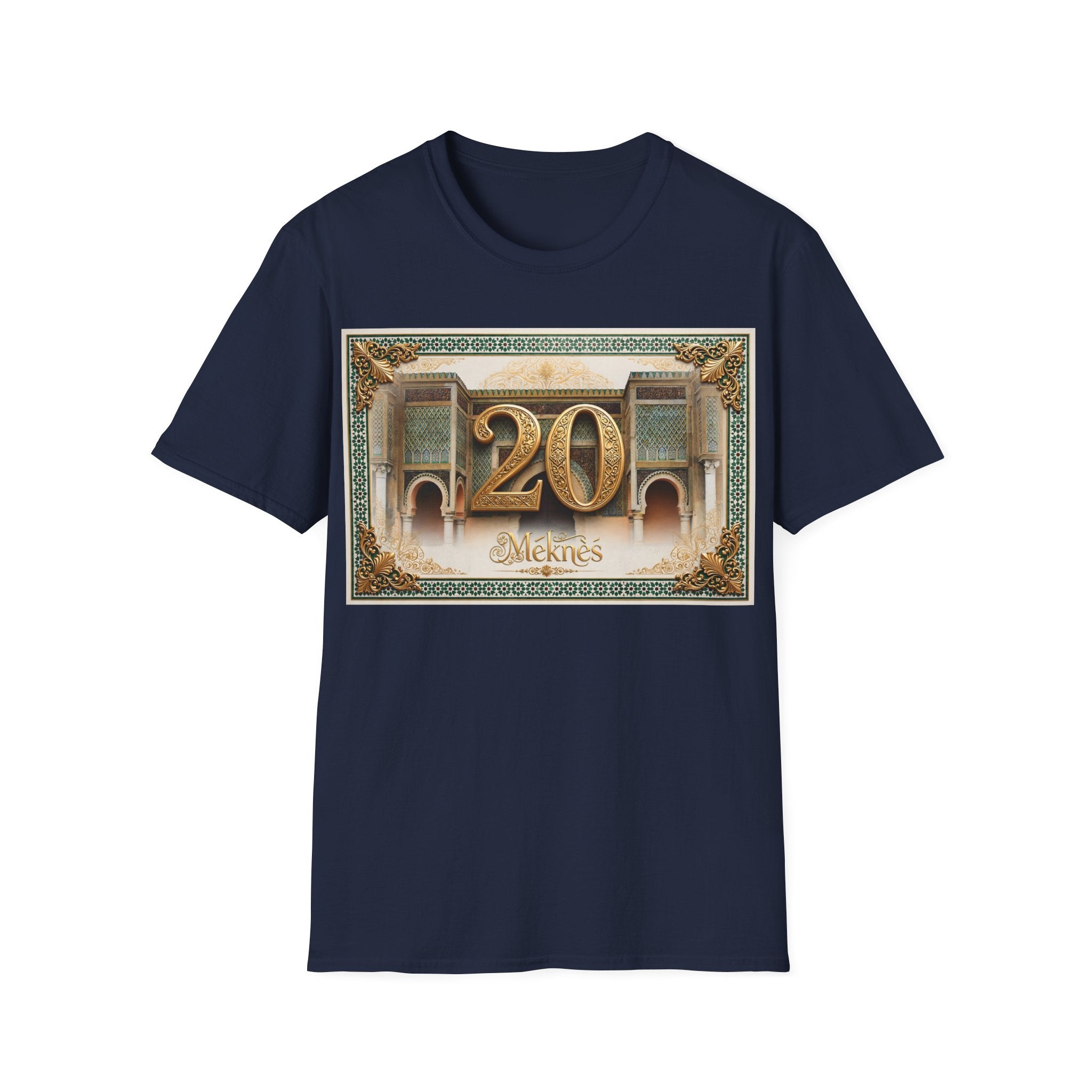20th Birthday Moroccan Palace T-Shirt — Gold Zellige Anniversary Graphic Tee - LUMÏA