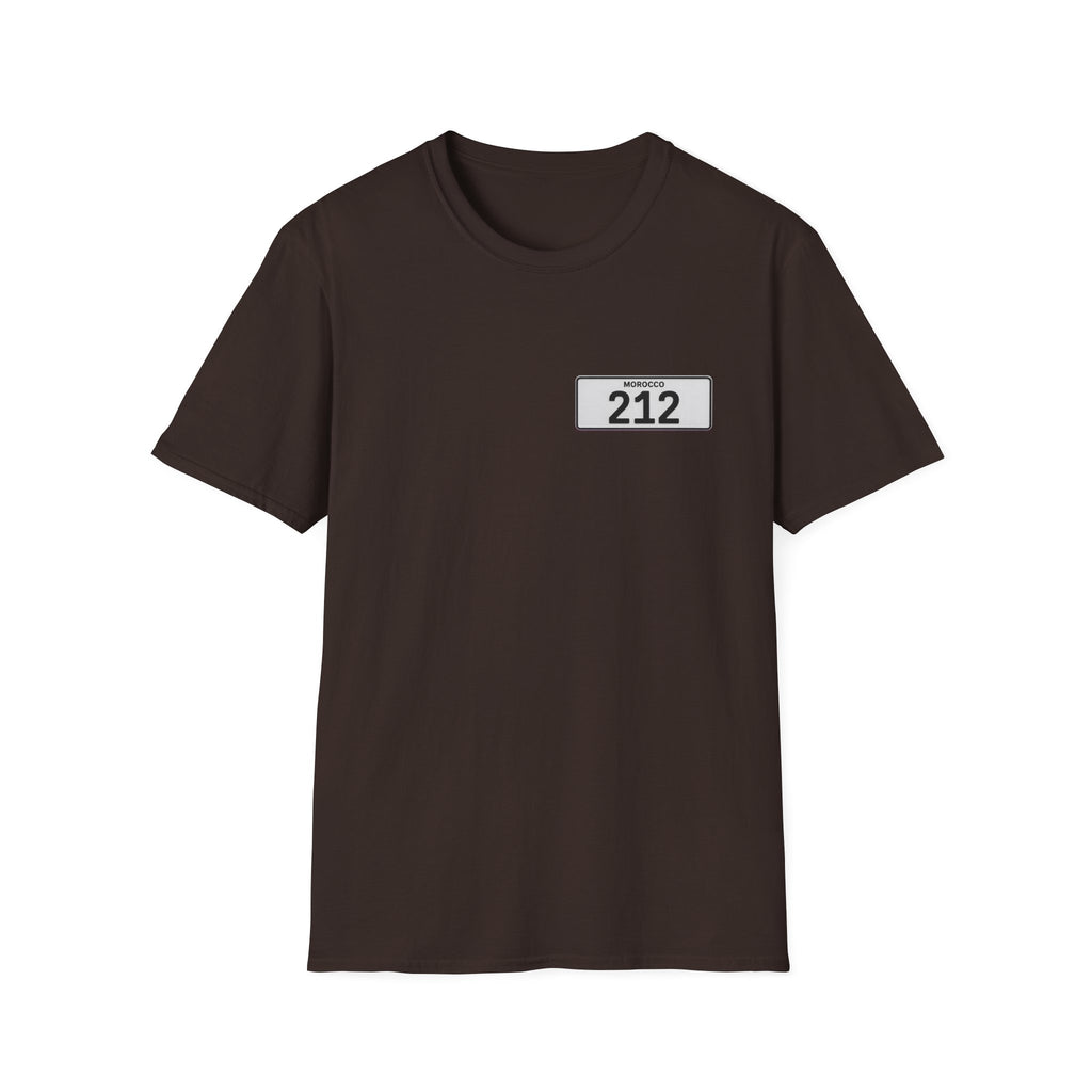 Morocco 212 License Plate T-Shirt — Minimal Vintage Auto Tee