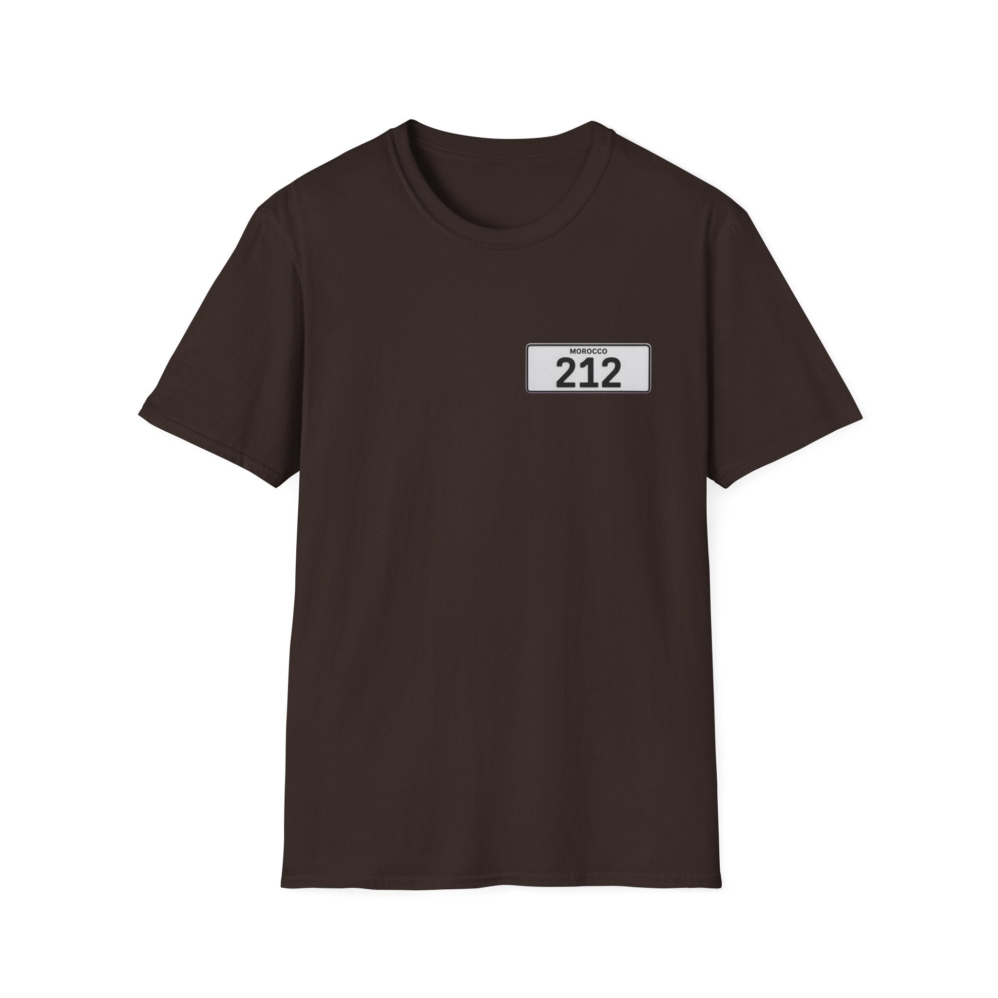 Morocco 212 License Plate T-Shirt — Minimal Vintage Auto Tee