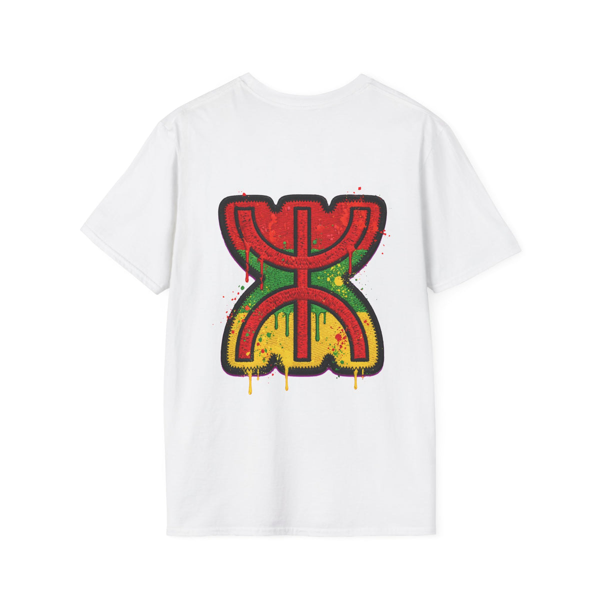 T-Shirt — Small Colorful Tribal Flower Chest Logo - LUMÏA