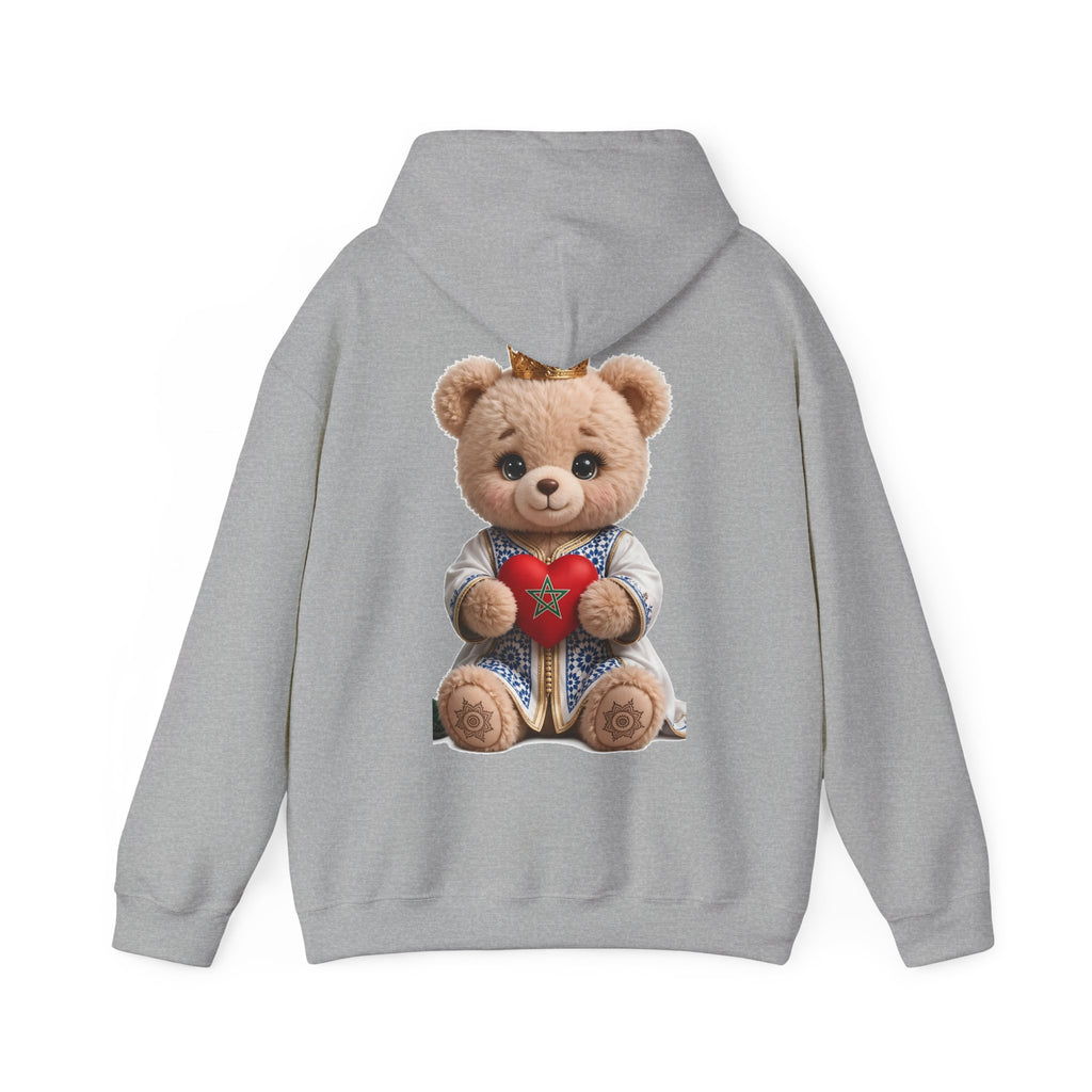 Teddy Bear Hoodie — Cute Crowned Bear Holding Heart Pullover - LUMÏA